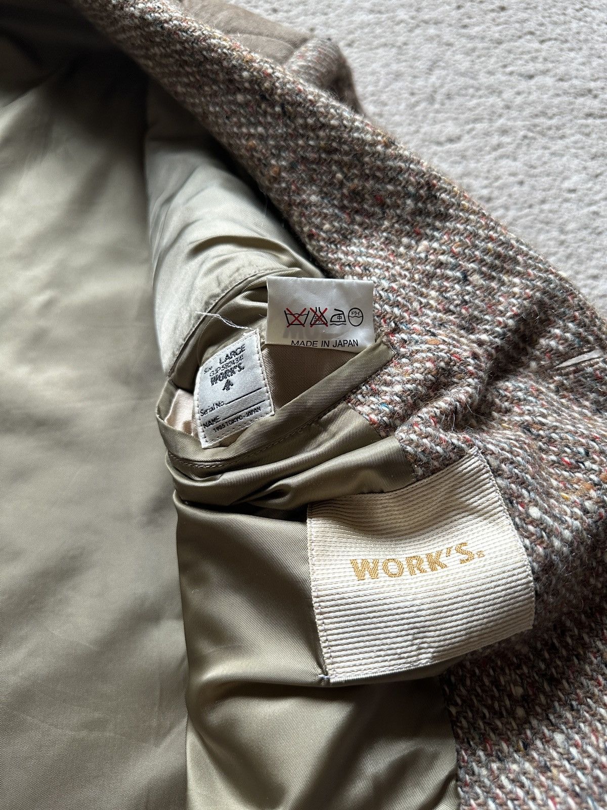 Yohji Yamamoto 1990s Work’s Tweed Leather Jacket Size US L / EU 52-54 / 3 - 18 Thumbnail