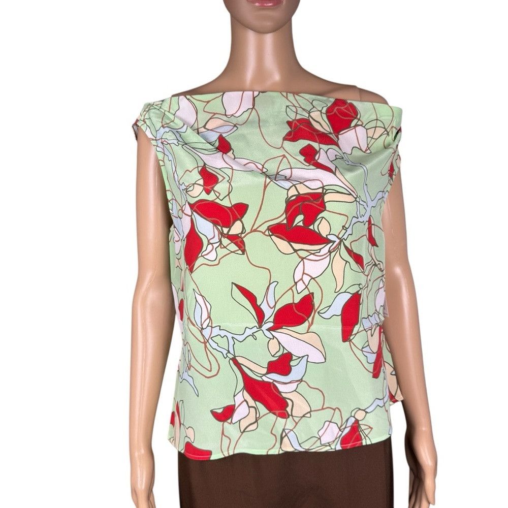 Equipment NWT New $225 Equipment Oriana Silk One-Shoulder Floral Top Size S / US 4 / IT 40 - 9 Thumbnail