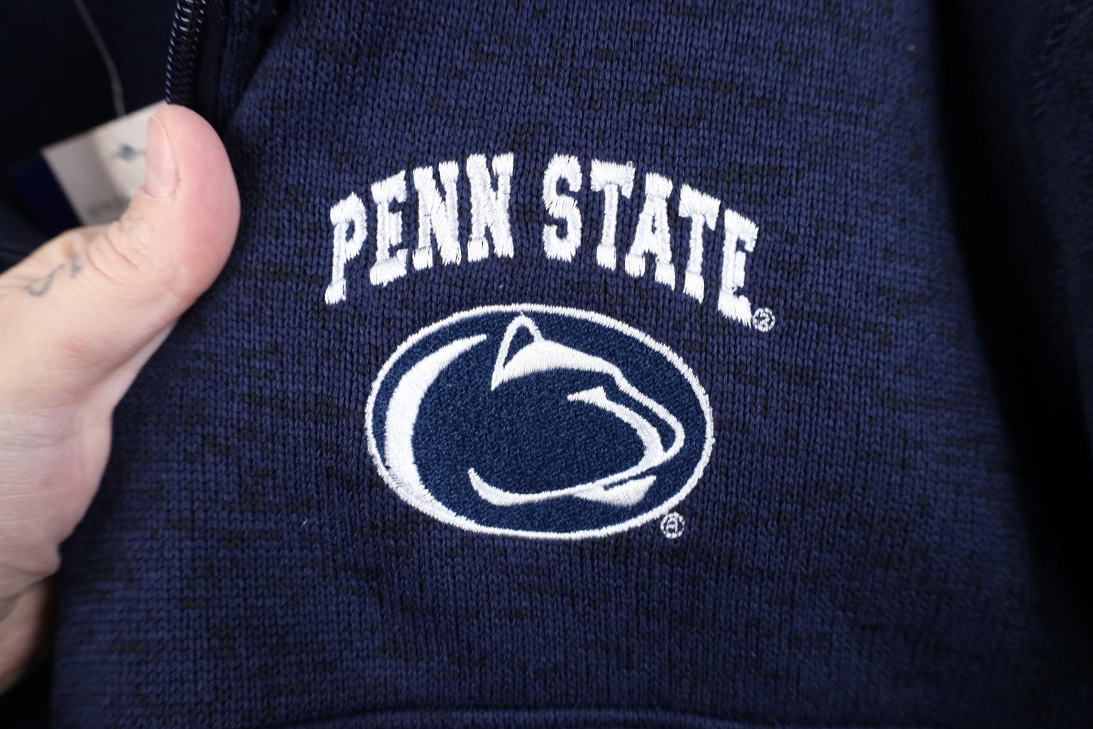 Champion Deadstock Y2K Champion University Knit 1/4 Zip Sweater Blue Size US XXL / EU 58 / 5 - 4 Thumbnail
