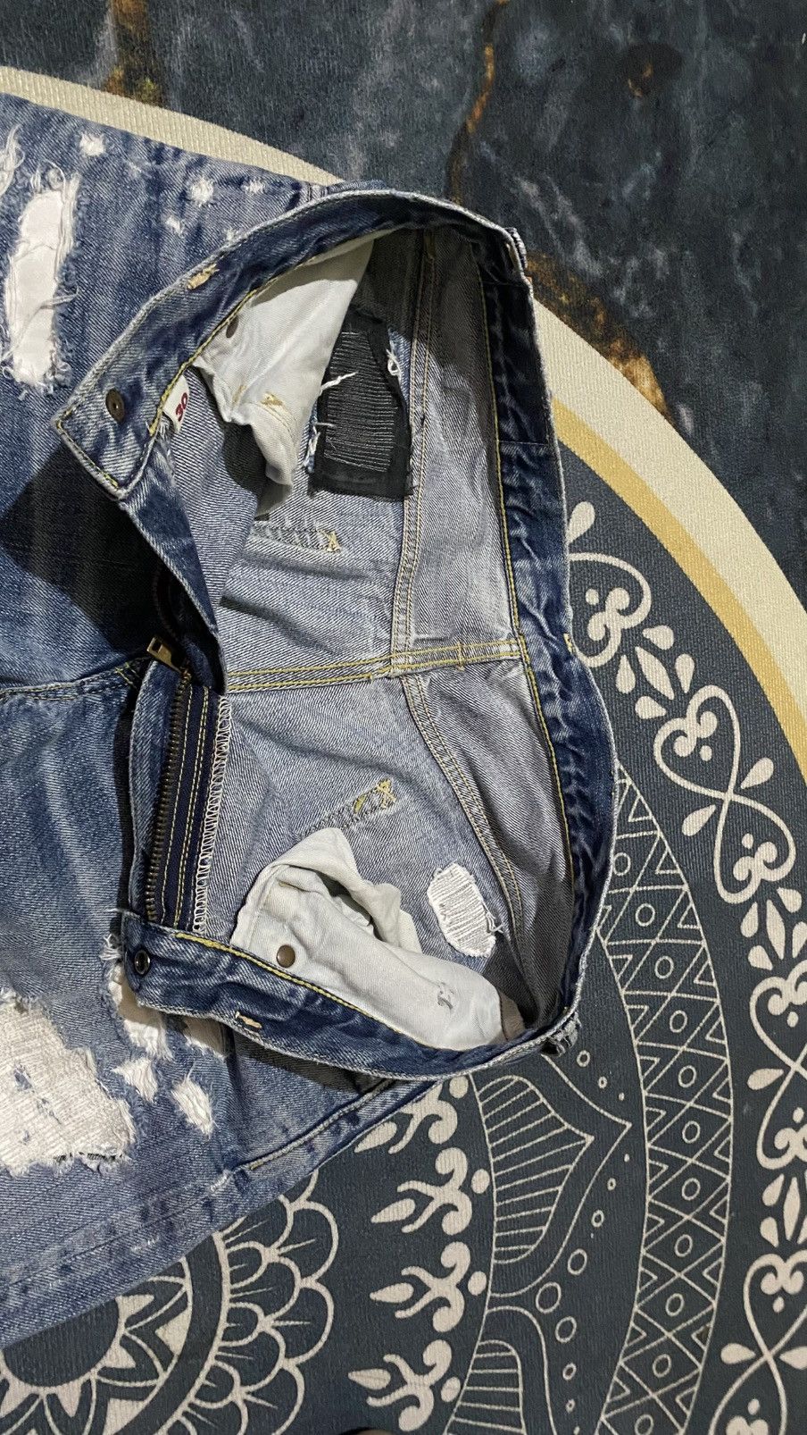 Blue Blue Japan Distressed Blue Blue King Of The Blue Jeans Size US 30 / EU 46 - 15 Thumbnail