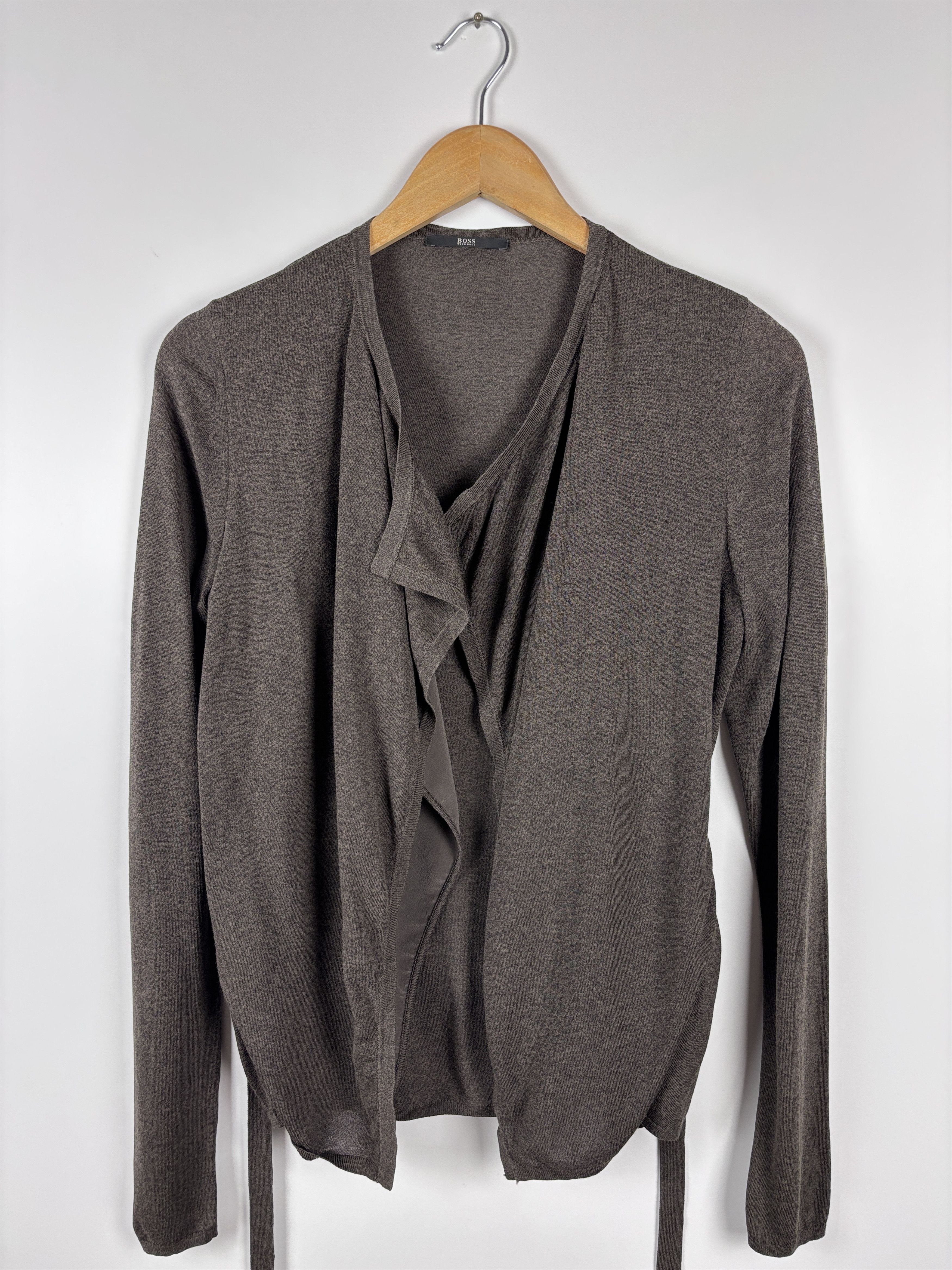 Hugo Boss Womens Hugo Boss Belted Open Cardigan Viscose Cotton Size S Size S / US 4 / IT 40 - 9 Thumbnail