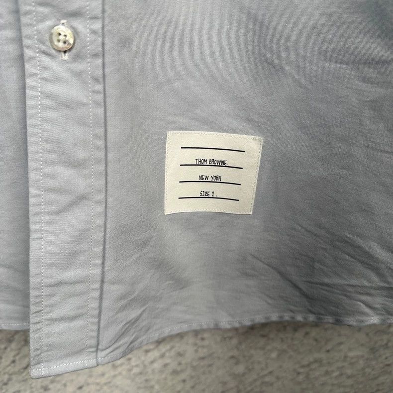 Thom Browne Thom browne Light blue cuff four-bar Oxford cloth shirt 250 Size US M / EU 48-50 / 2 - 3 Thumbnail