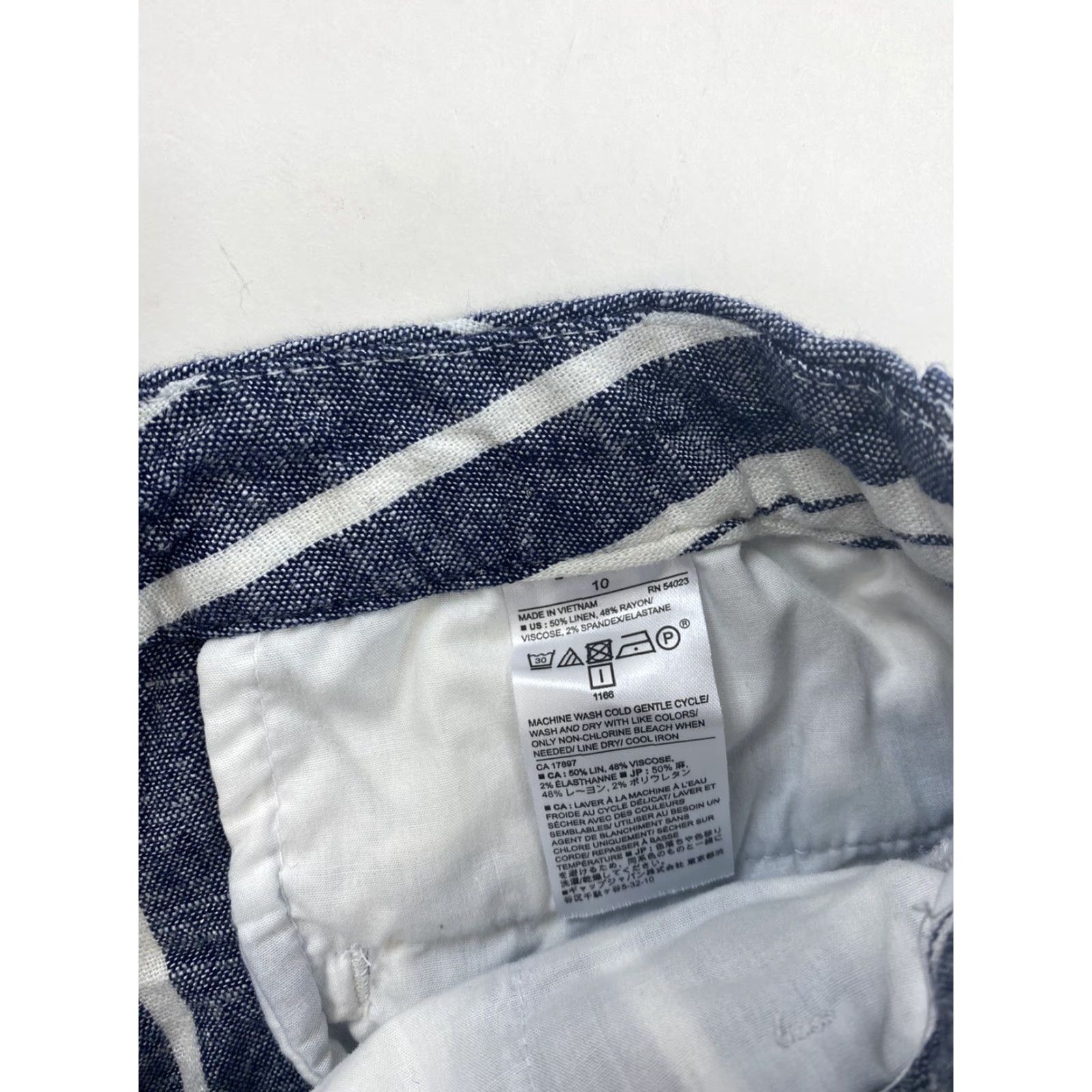 Banana Republic Banana Republic Linen Chino Pants Womens 10 Striped Trousers Multicolor Chino Pants Womens 10 Linen Pants Women 10 Pants Womens Size 32" / US 10 / IT 46 - 3 Thumbnail