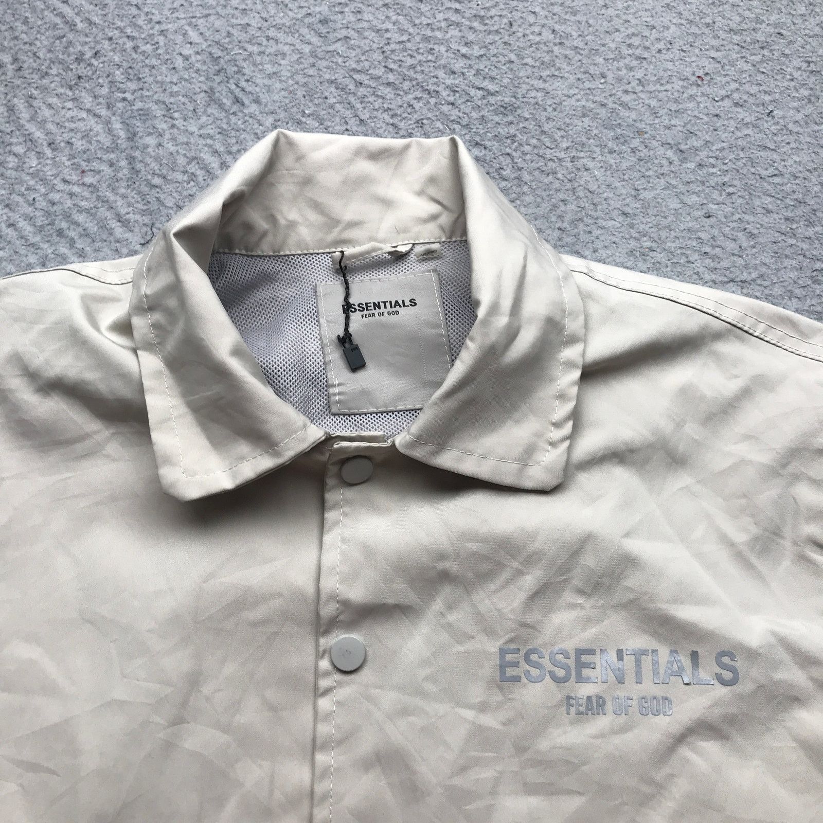 Essentials Essentials Fear of God Coach Windbreaker Jacket Mens M Gray Size US M / EU 48-50 / 2 - 7 Thumbnail