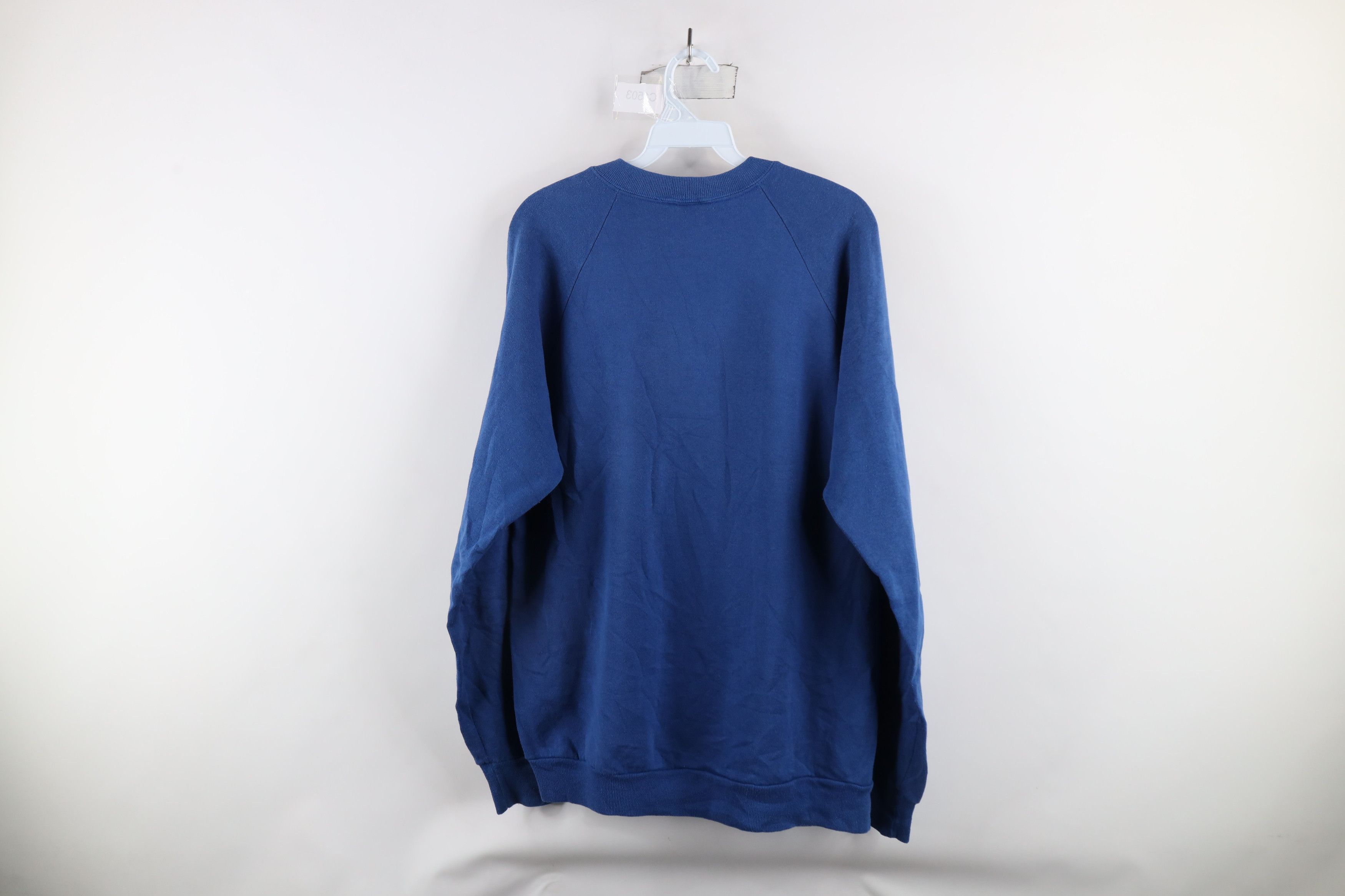 Vintage Vintage 90s Streetwear Dog Puppy Nature Sweatshirt Blue USA Size XL / US 12-14 / IT 48-50 - 8 Thumbnail