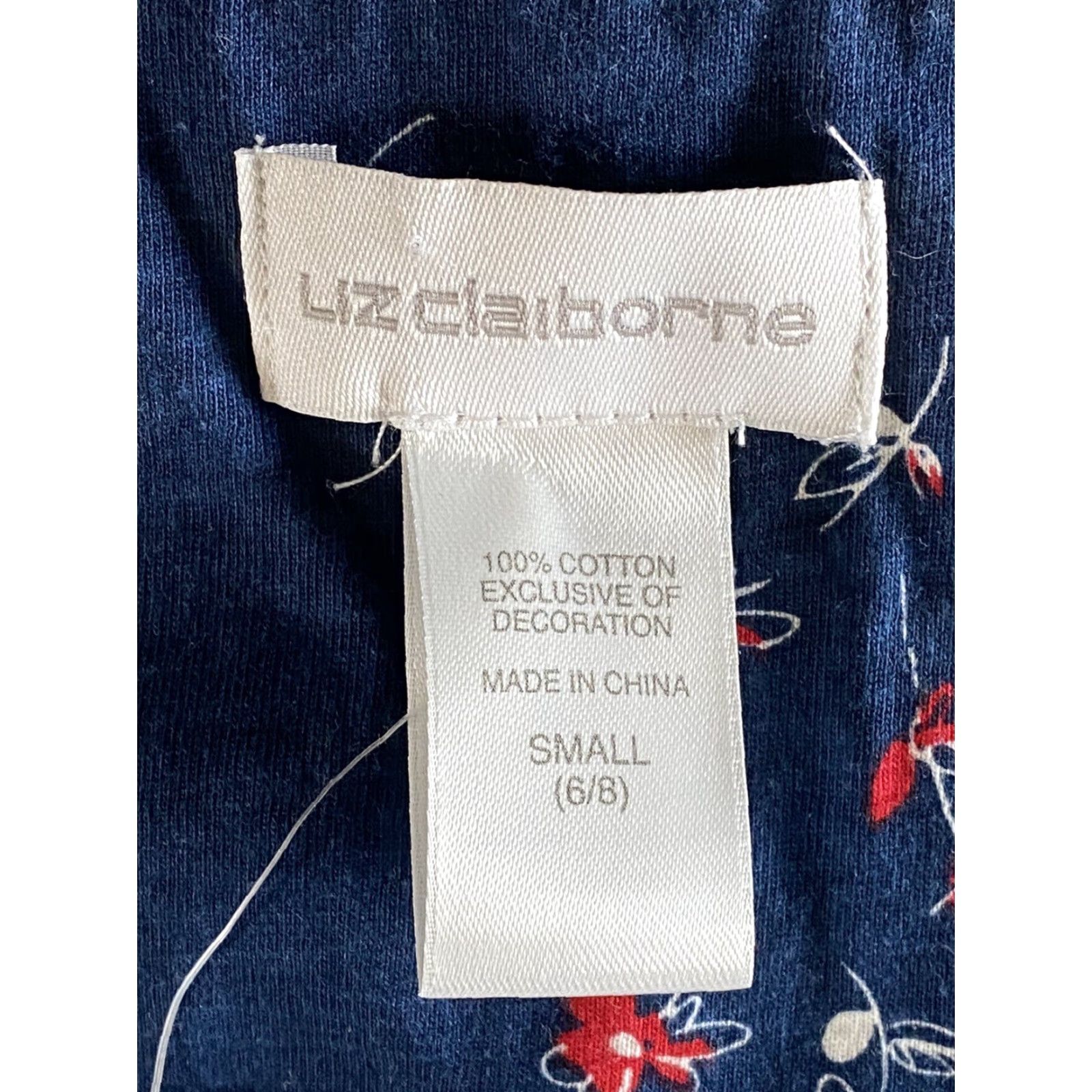 Liz Claiborne VINTAGE? Wait, it's Liz Claiborne A Charmed Life Dress Women S Blue Floral Knee Length NWT Size S / US 4 / IT 40 - 3 Thumbnail