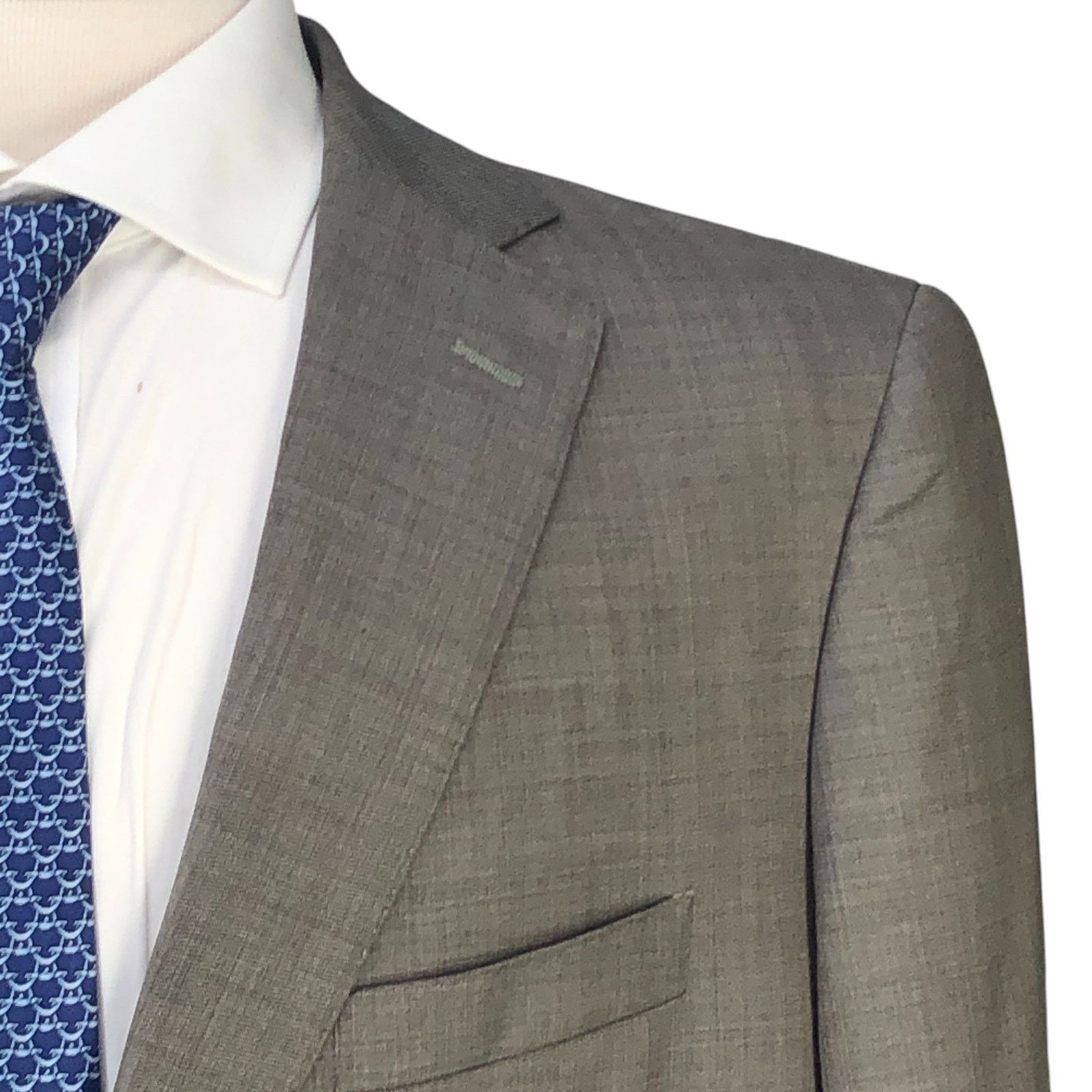 J.Hilburn J Hilburn 45R Sport Coat Blazer Light Taupe Revenge Sup150s Size 44R - 4 Thumbnail