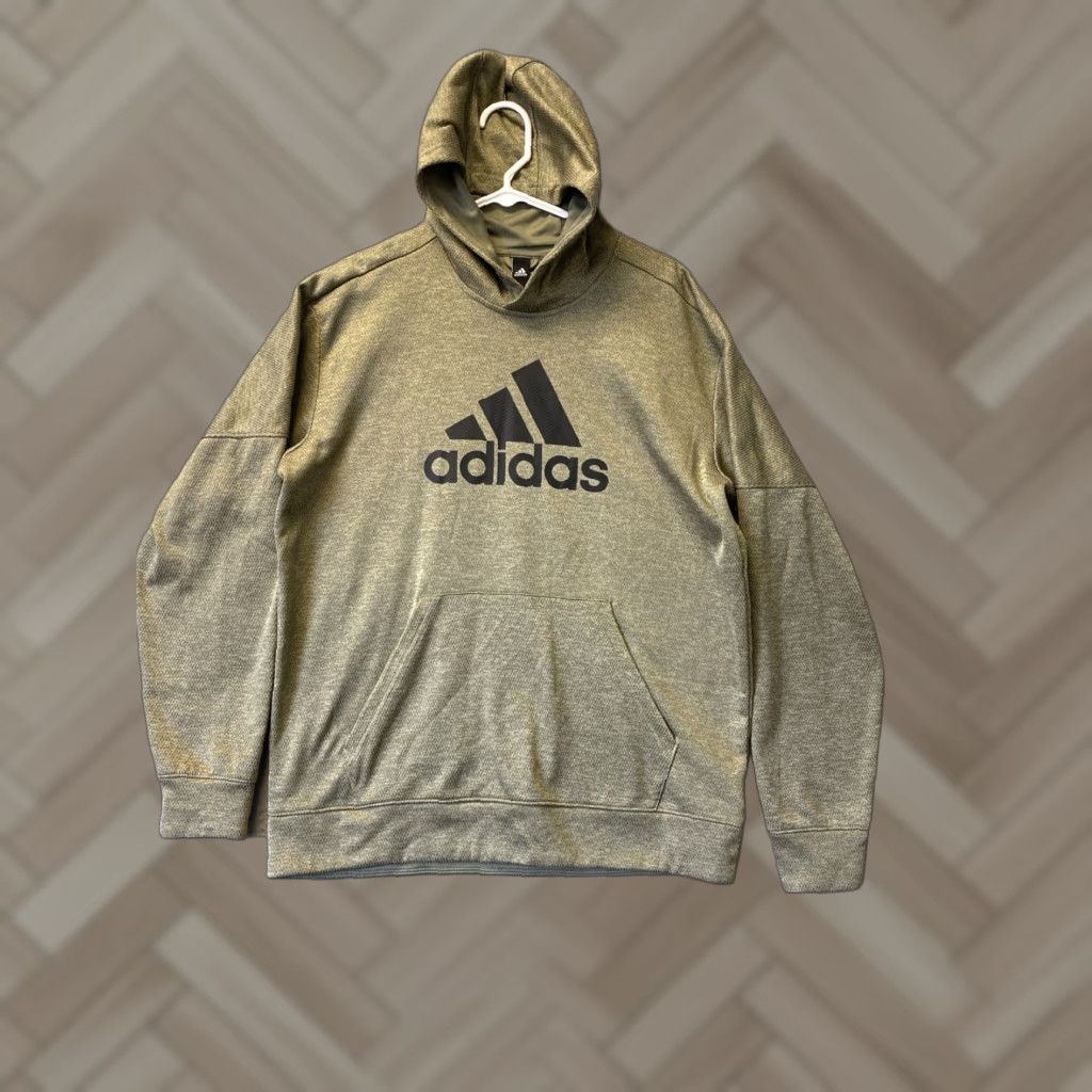 Adidas ADIDAS Hoodie Mens Large Forest Green Pullover Sweatshirt Logo Size US L / EU 52-54 / 3 - 1 Thumbnail