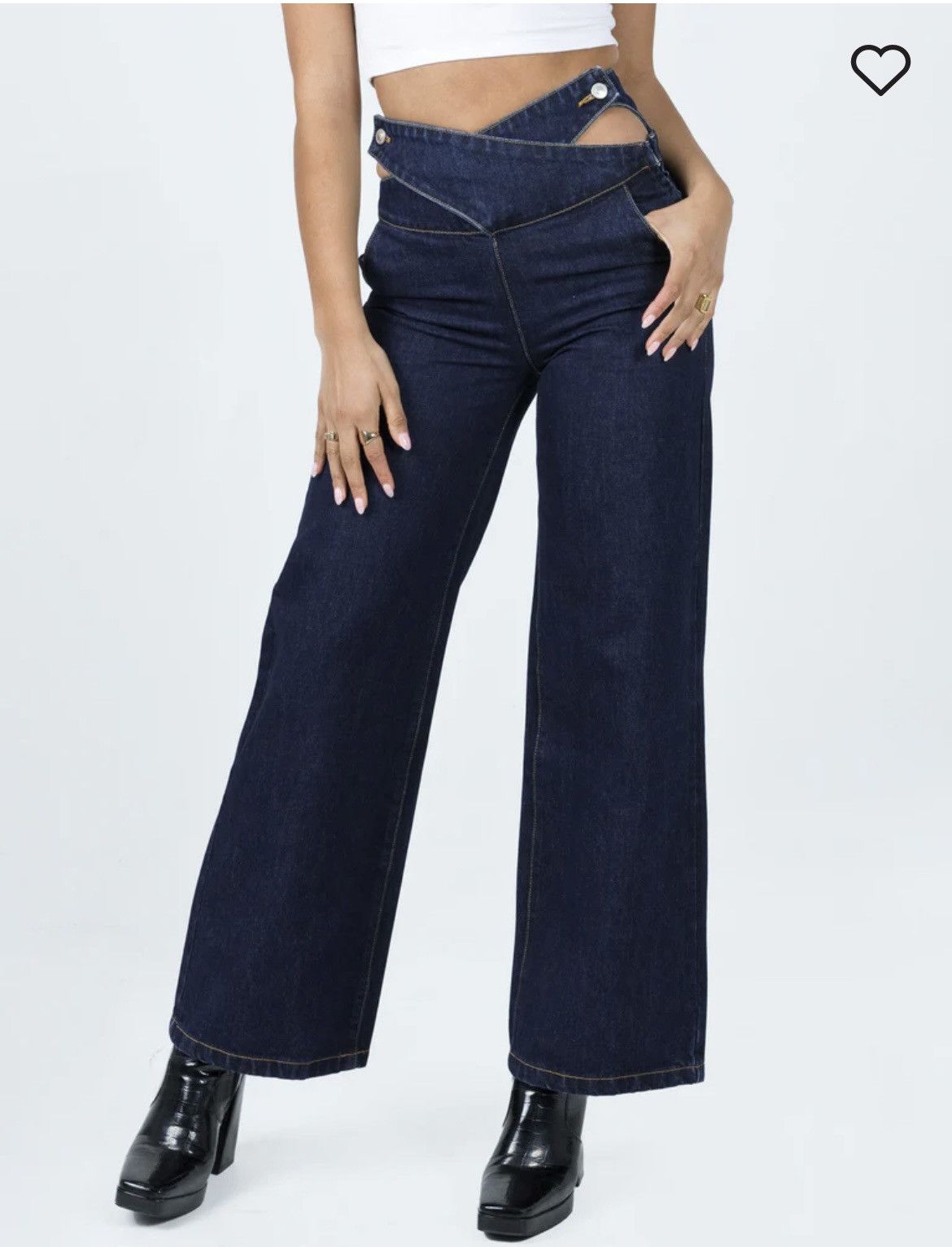 PRINCESS POLLY PRINCESS POLLY CHASER V WAIST JEANS INDIGO Size 30" / US 8 / IT 44 - 1 Thumbnail