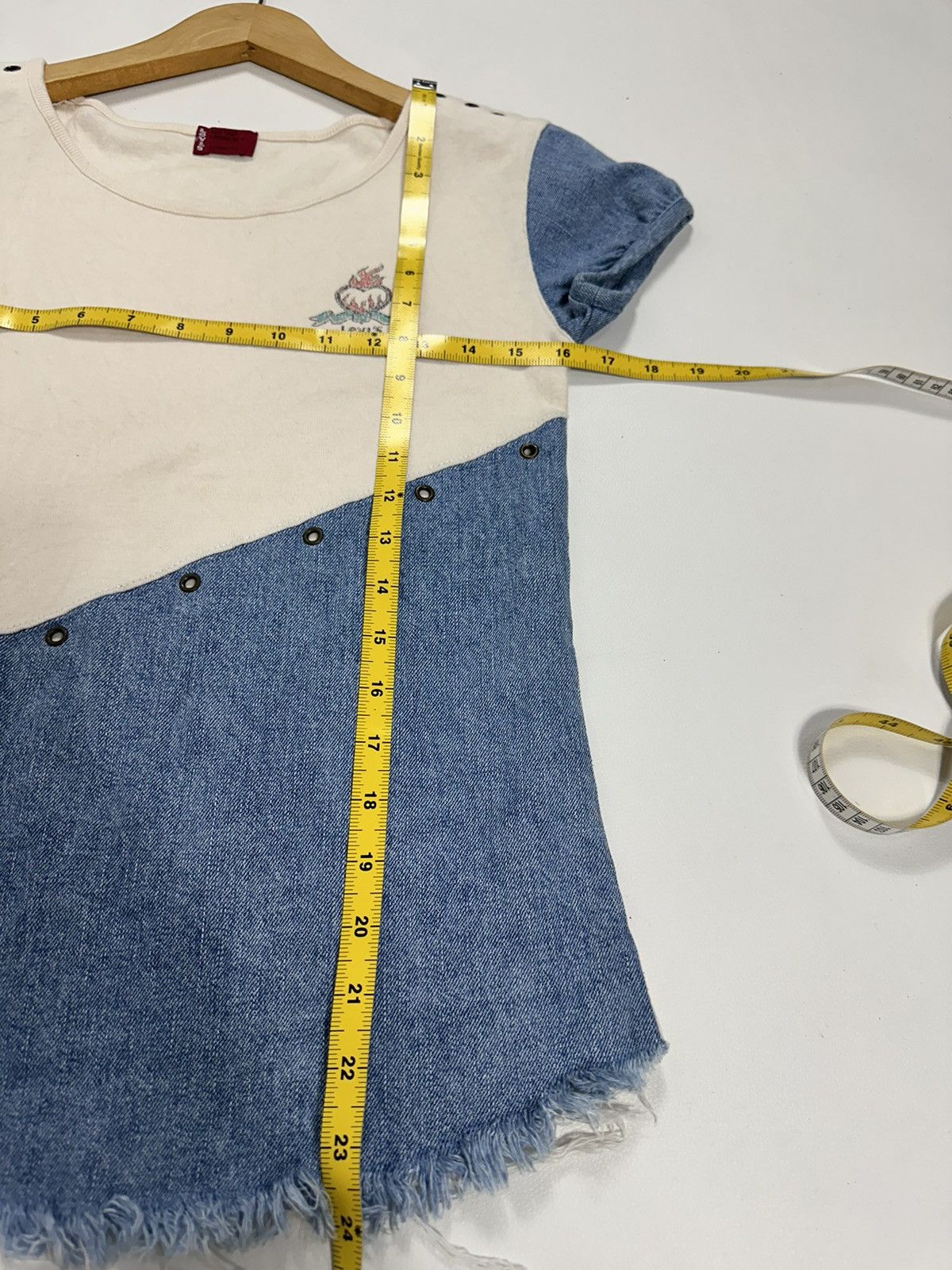 Levi's × Levi's Vintage Clothing × Vintage Vintage Levi’s Sample Hybrid Tshirt Denim and Cotton Size S / US 4 / IT 40 - 11 Thumbnail