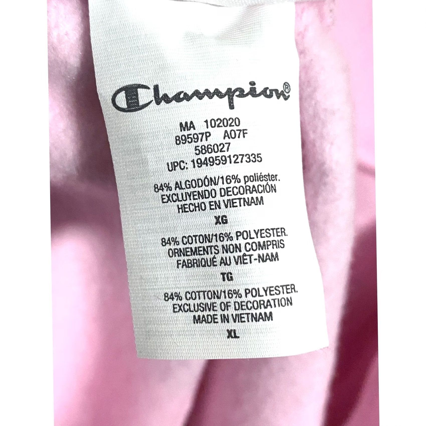 Champion Champion Shorts Mens XL Activewear Gym Geometric Pink Split Splatter Weave Reverse Weave Athletic Comfort Drawstring Casual 11in Inseam Size US 36 / EU 52 - 7 Thumbnail