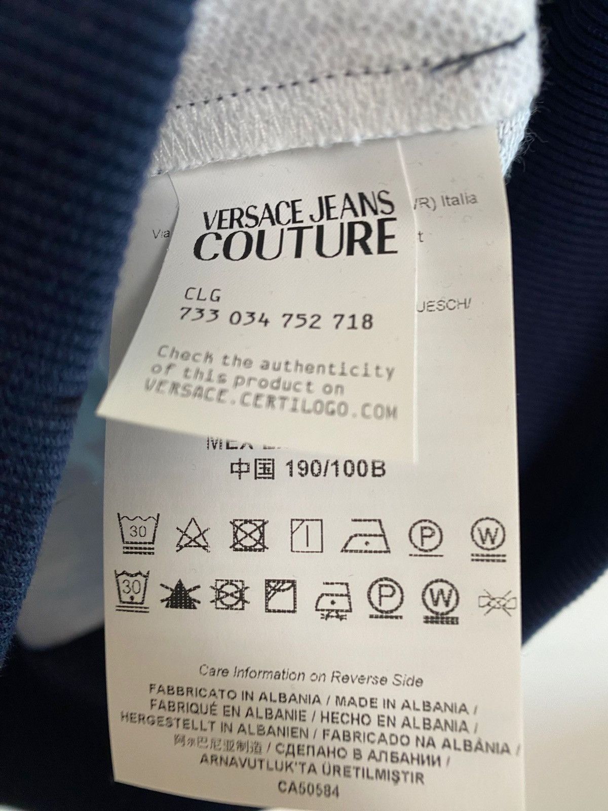 Versace Jeans Couture Versace Jeans Culture Sweatshirt Reg all Over XL blue, new Size US XL / EU 56 / 4 - 8 Thumbnail