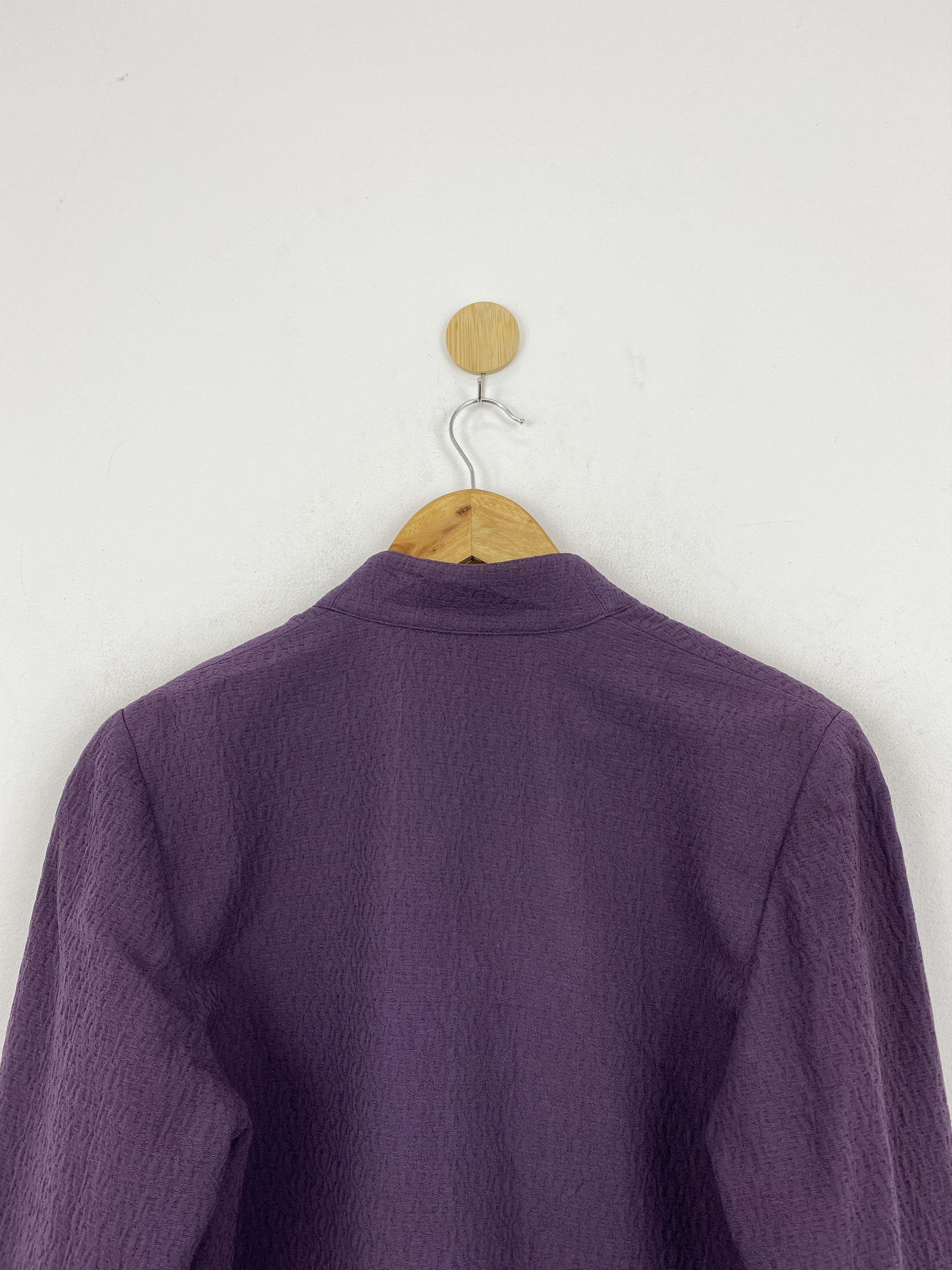 Hiroko Koshino Homme Vintage Hiroko Koshino Coat Purple Button Up Jacket JA0114 Size US M / EU 48-50 / 2 - 3 Thumbnail