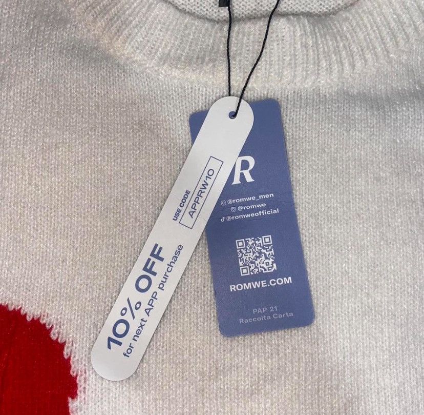 Other Distressed Heart Patch Knit Sweater Size XXL / US 16-18 / IT 52-54 - 4 Thumbnail