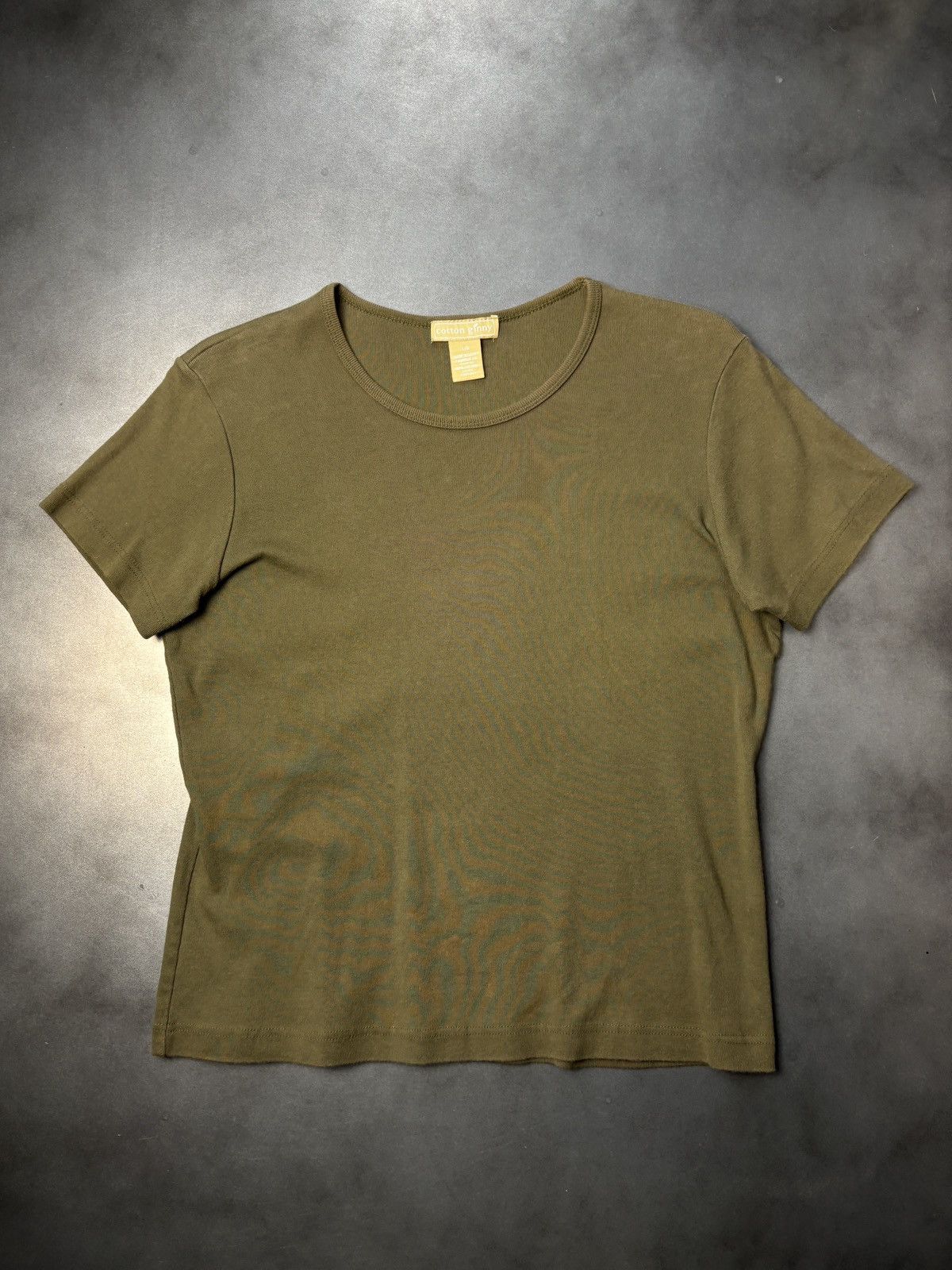 Vintage Y2K 2000s Vintage Tee Drab Olive Green Stretch Jil Sander Size L / US 10 / IT 46 - 1 Thumbnail