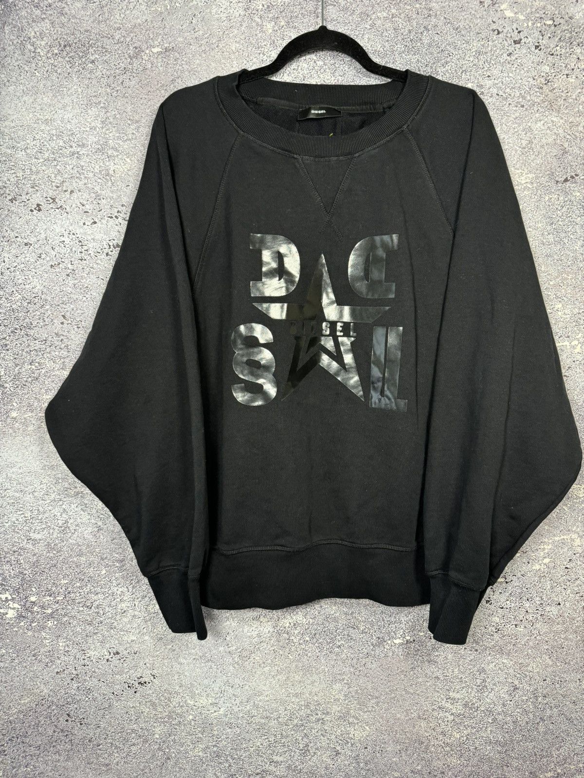 Diesel Diesel Sweatshirt Black Logo Streetwear XL Size Size US XL / EU 56 / 4 - 4 Thumbnail