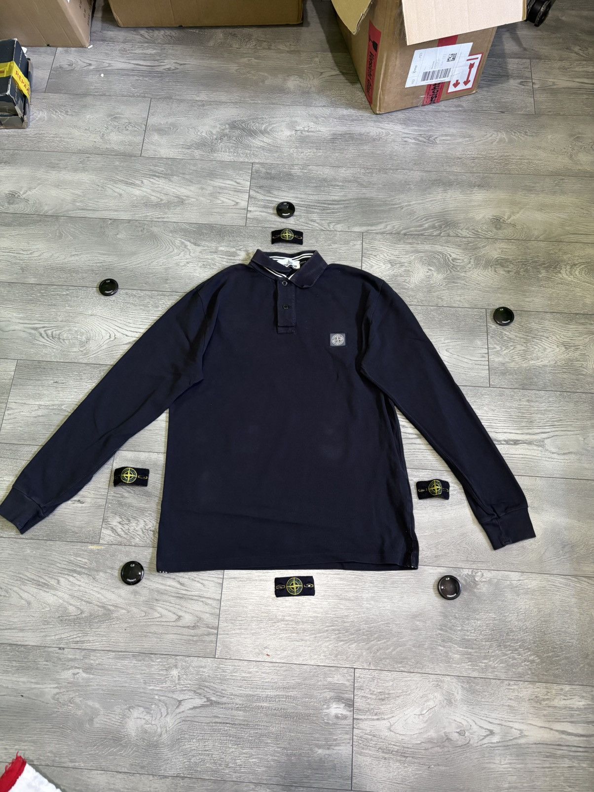 Stone Island Longslevve Polo Stone Island Patch Casual Size US L / EU 52-54 / 3 - 1 Thumbnail