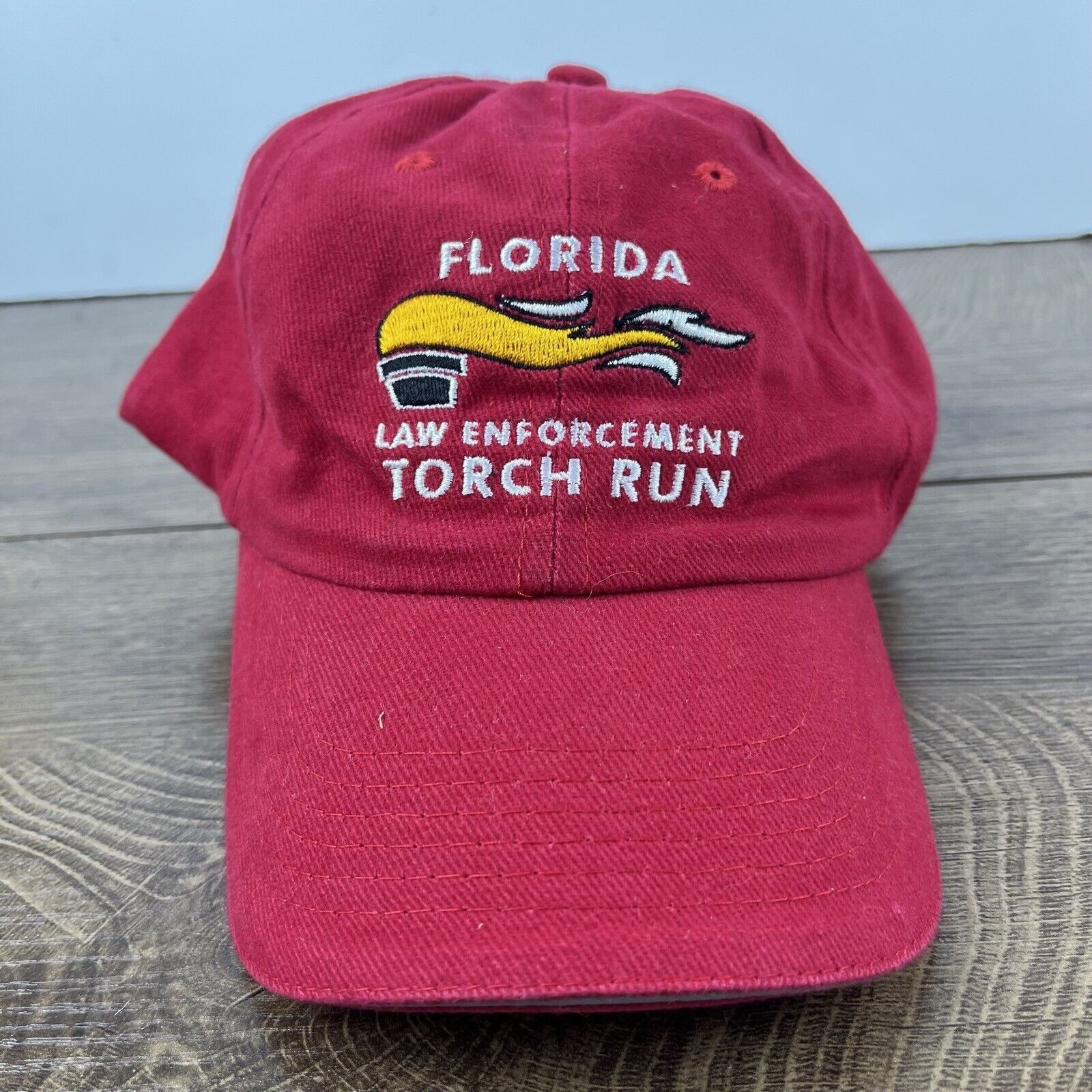 Other Florida Law Enforcement Torch Run Hat Red Adjustable Hat Red Size ONE SIZE - 2 Thumbnail