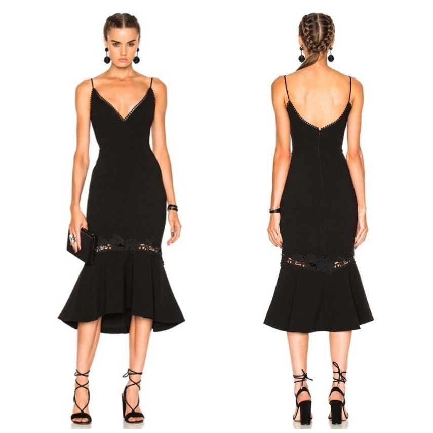 NICHOLAS Nicholas Crepe Phoenix Fitted Panel Floral Appliqué Dress Size M / US 6-8 / IT 42-44 - 12 Thumbnail