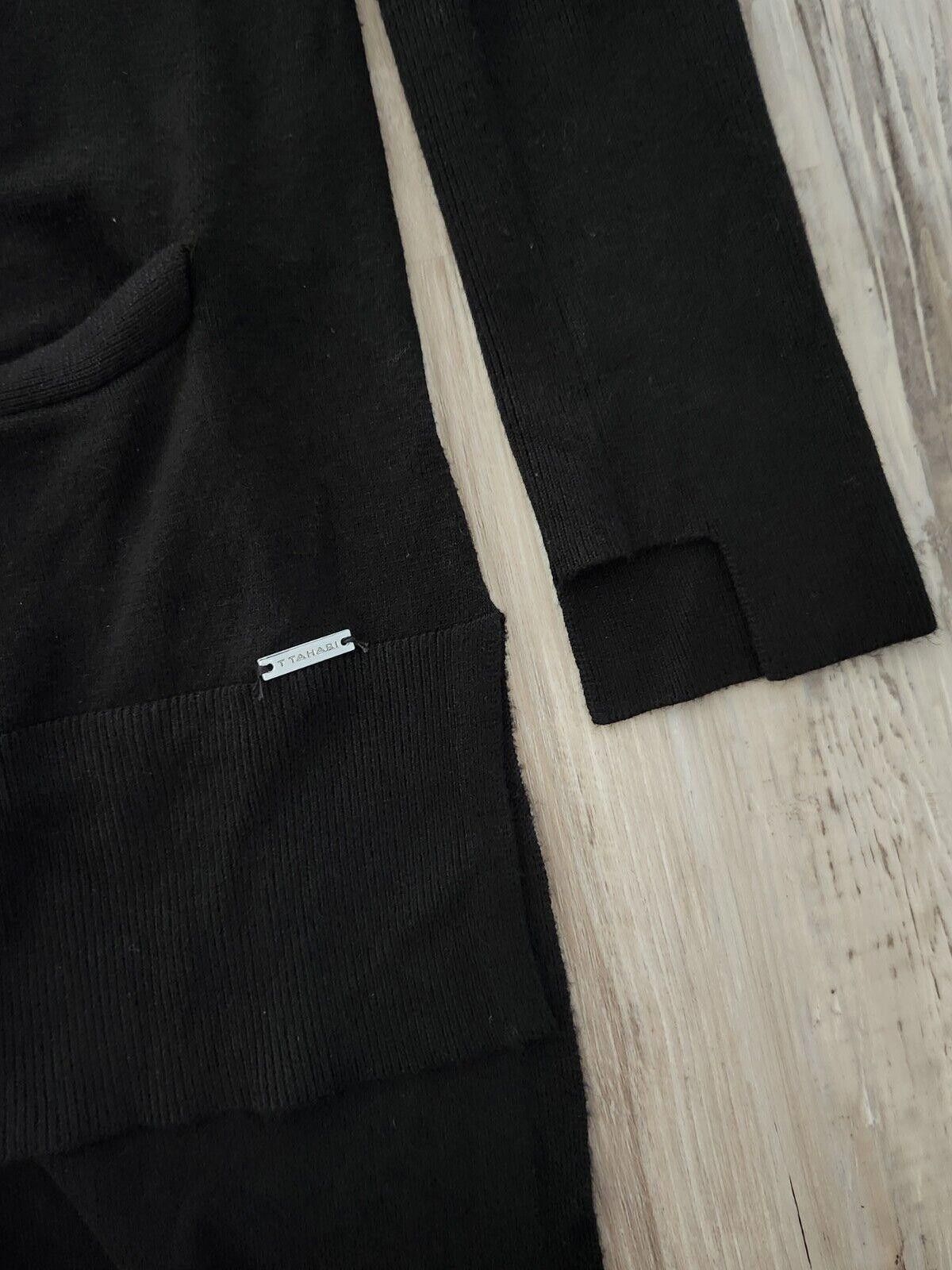 Elie Tahari Tahari Sweater Medium Black V Neck Button Down cardigan Size M / US 6-8 / IT 42-44 - 5 Thumbnail