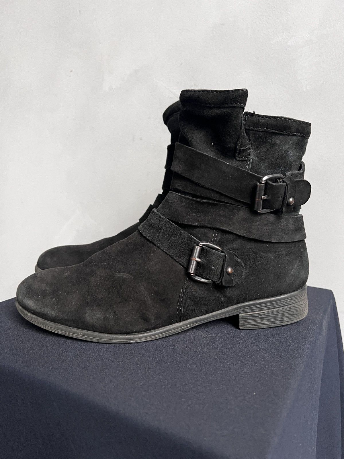 Undercover Undercover style Suede Moto black ankle boots belted straps Size US 7.5 / EU 40-41 - 1 Thumbnail