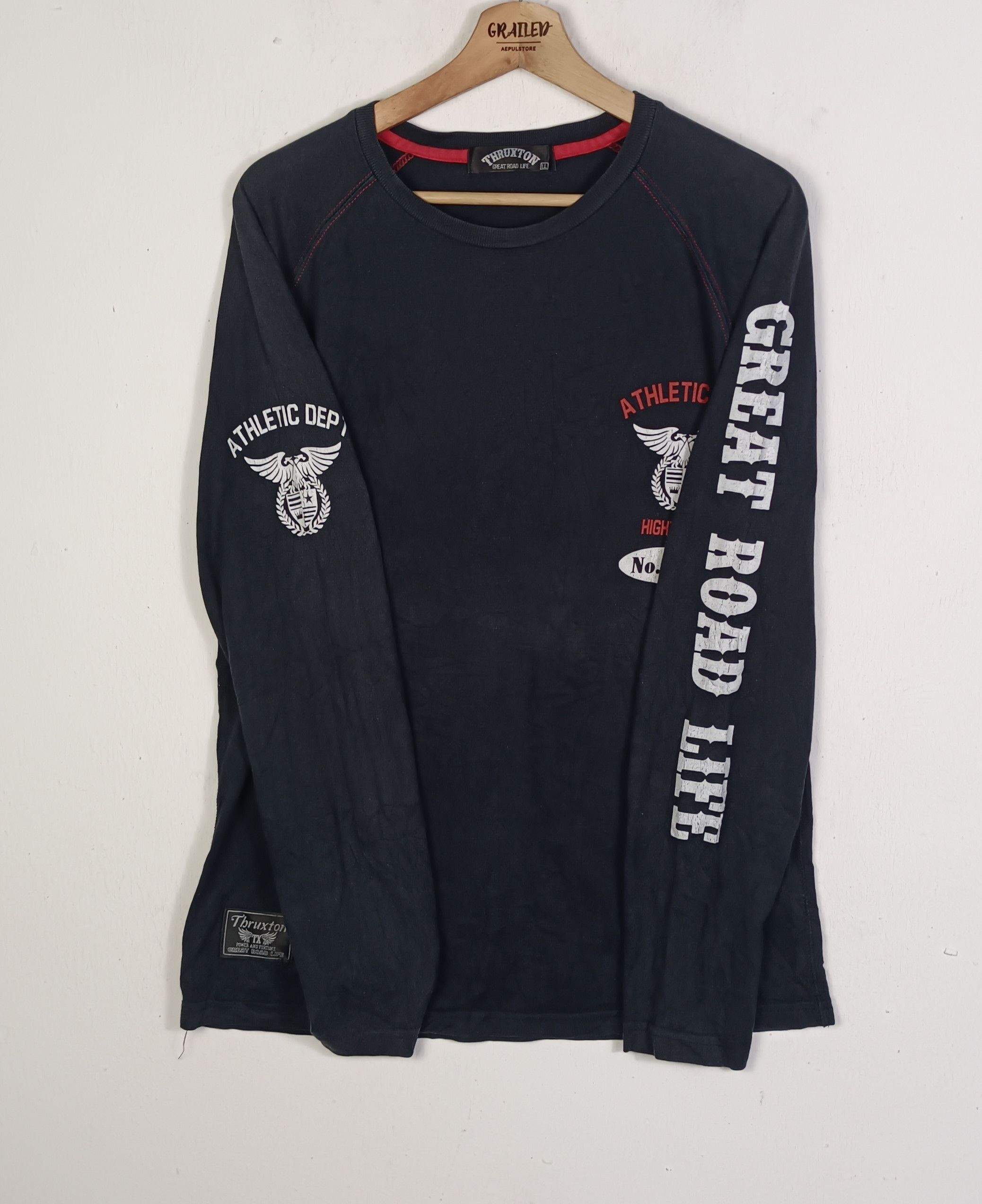 Japanese Brand Thruxton Mass Of Iron Astride Long Sleeve Size US M / EU 48-50 / 2 - 2 Thumbnail