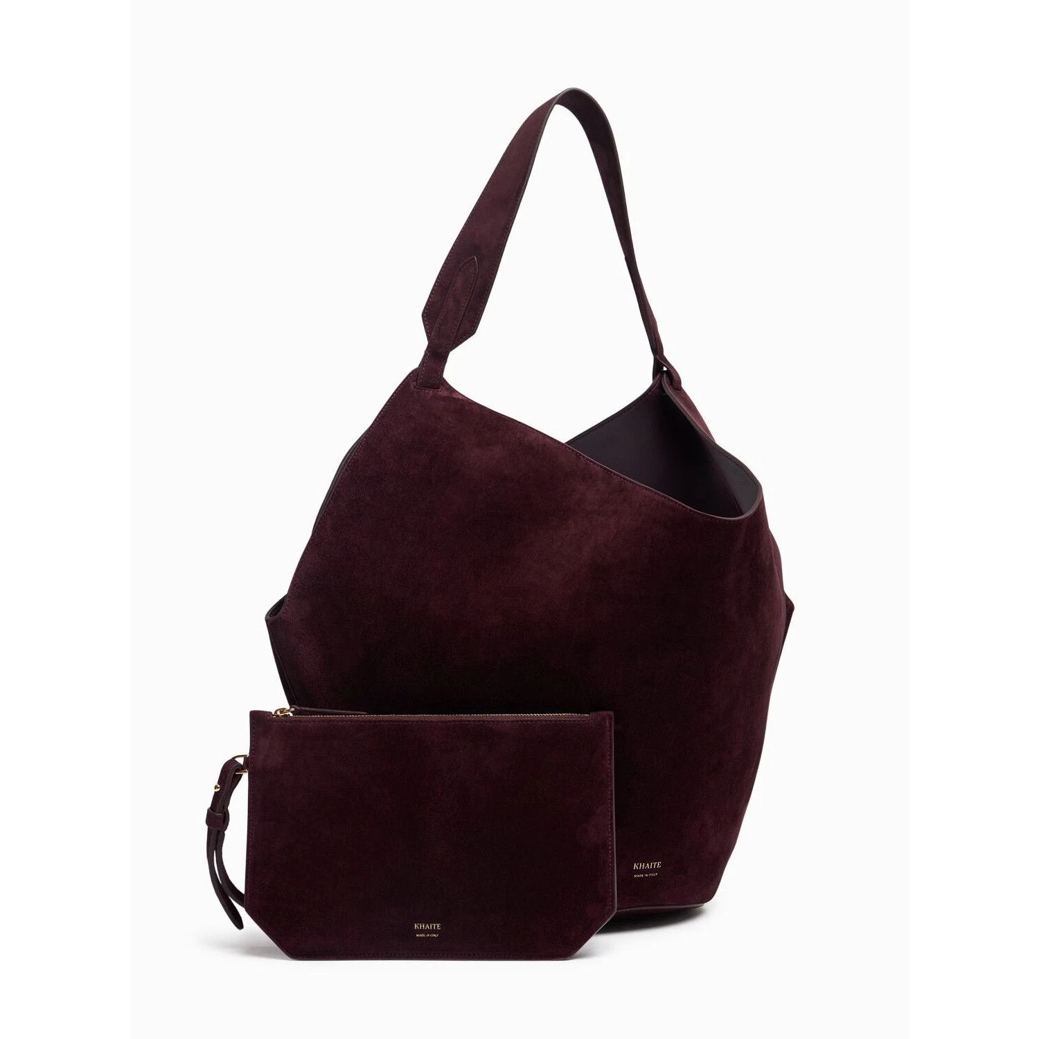 KHAITE KHAITE Lotus Medium $3600 Rouge/Black Suede Tote Bag New And Size ONE SIZE - 2 Thumbnail