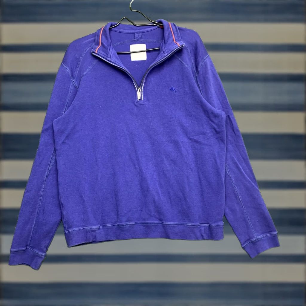 Tommy Bahama Tommy Bahama Sweatshirt Men’s Large 1/4 Quarter Zip Relax Fit Jacket Pima Cotton Blue Marlin Knit Cotton Front Zipper Brown Tags Embroidered Logo Logo Size US L / EU 52-54 / 3 - 1 Thumbnail
