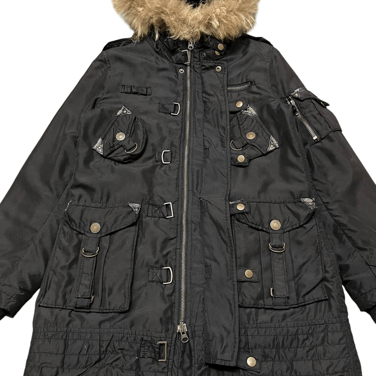 Hysteric Glamour Vintage Janela Raccoon Fur Bondage Cargo Jacket Size US M / EU 48-50 / 2 - 7 Thumbnail