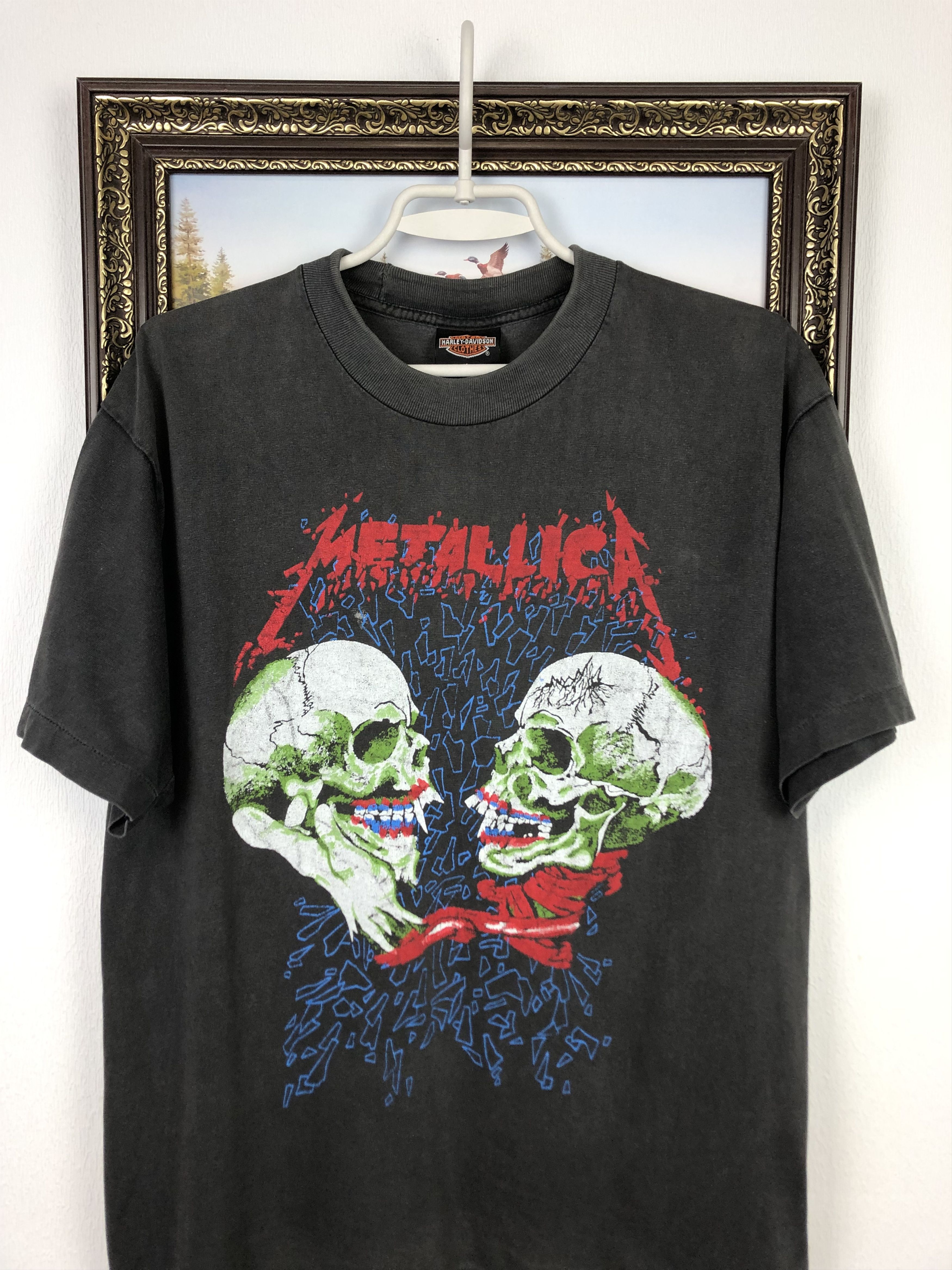Metallica × Vintage Vintage 90's Metallica And Justice For All Band Tee Shirt Size US M / EU 48-50 / 2 - 2 Thumbnail
