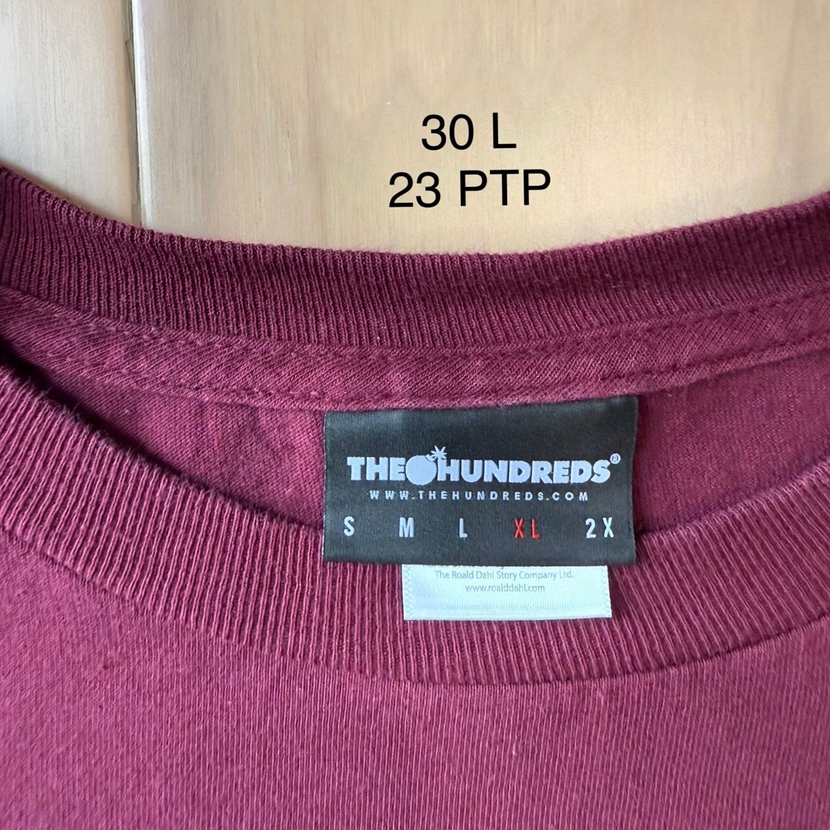 The Hundreds The Hundreds Roald Dahl Shirt XL Long Sleeve Maroon BFG Archive Streetwear Mens XL Red Size US XL / EU 56 / 4 - 5 Thumbnail