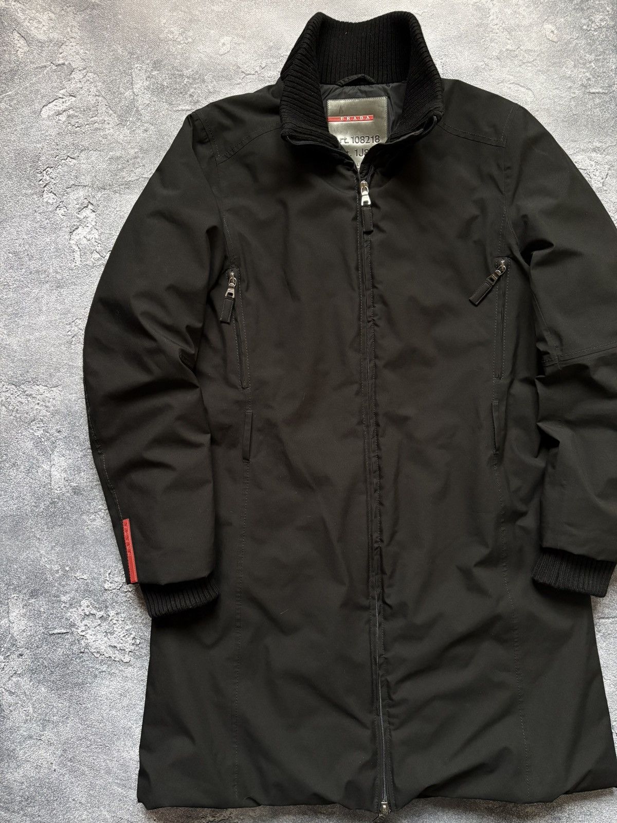 Prada Vintage Prada Red Tab Luxury Women’s Black Parka Size 44 Size M / US 6-8 / IT 42-44 - 2 Thumbnail