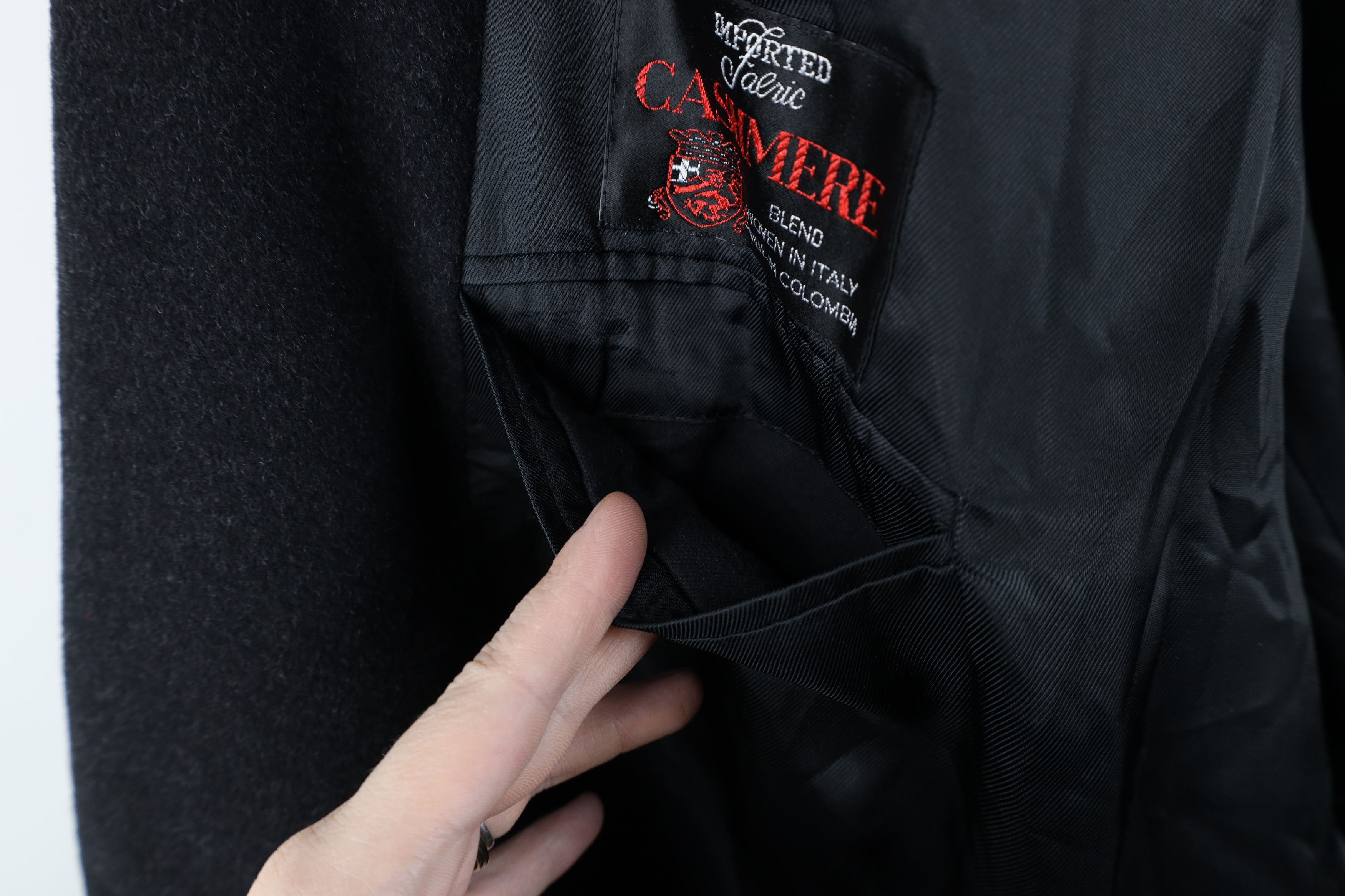Vintage Vintage 90s Rockabilly Double Breasted Overcoat Jacket Black Size US XXL / EU 58 / 5 - 12 Thumbnail