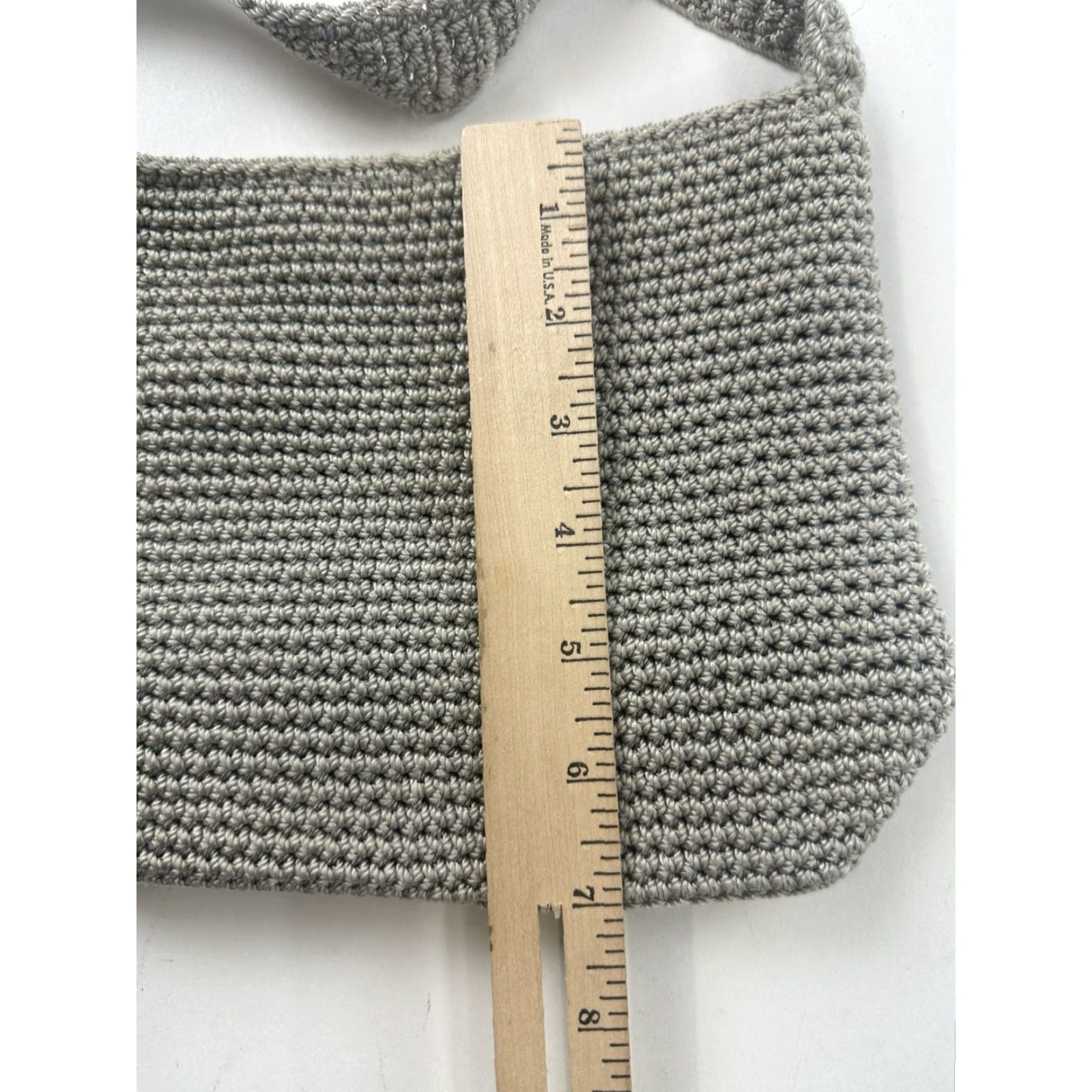 The Sak VINTAGE The Sak Bag Crossbody Womens Gray Knit Crochet Bohemian Shoulder Bag Size ONE SIZE - 5 Thumbnail