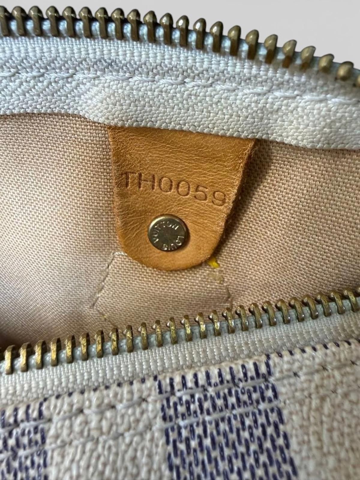 Louis Vuitton Louis Vuitton - Damier Azur Canvas Speedy 30 Satchel Bag Size ONE SIZE - 8 Thumbnail