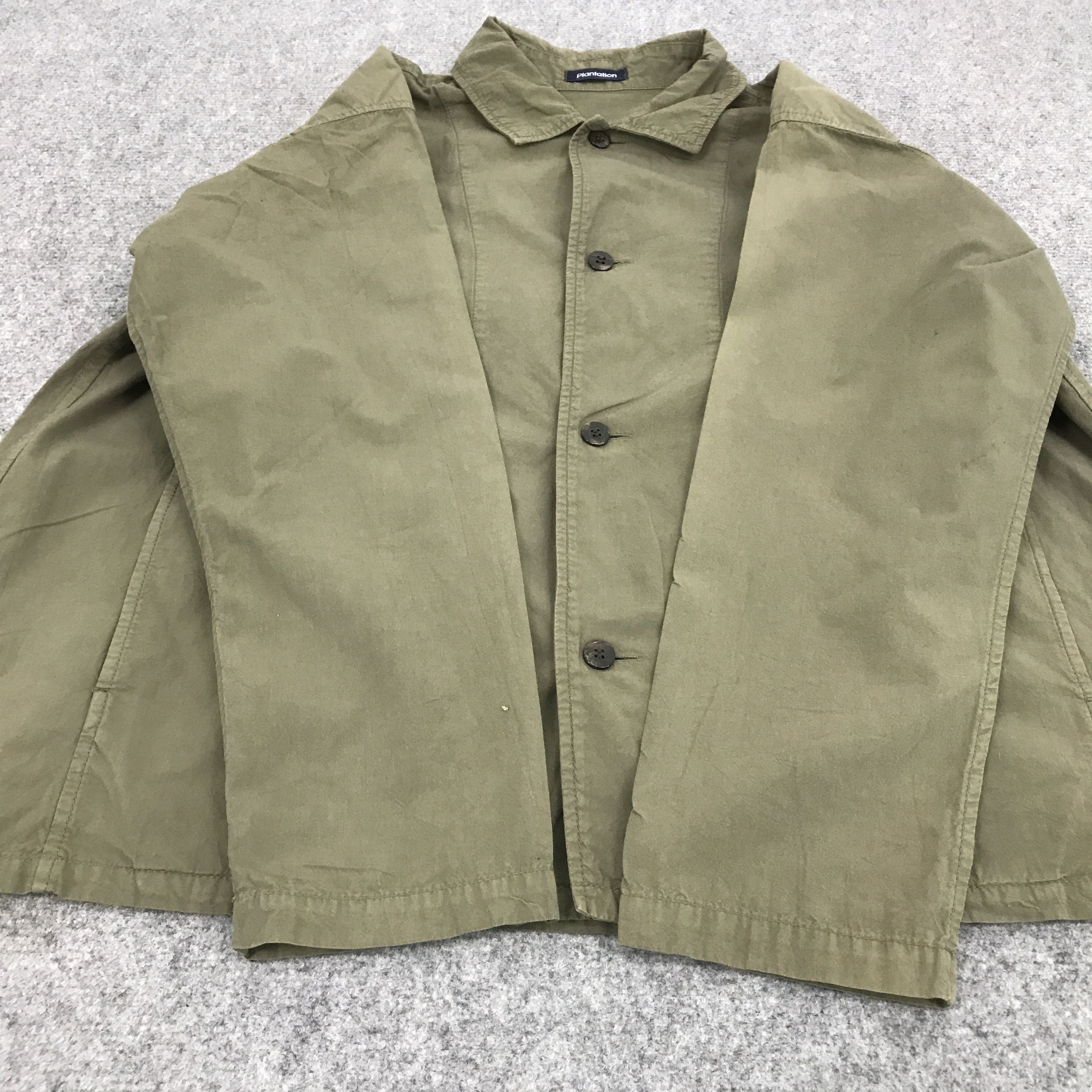 Issey Miyake × Japanese Brand PLANTATION BY ISSEY MIYAKE OVERSIZE GREEN BUTTON JACKET Size US M / EU 48-50 / 2 - 9 Thumbnail