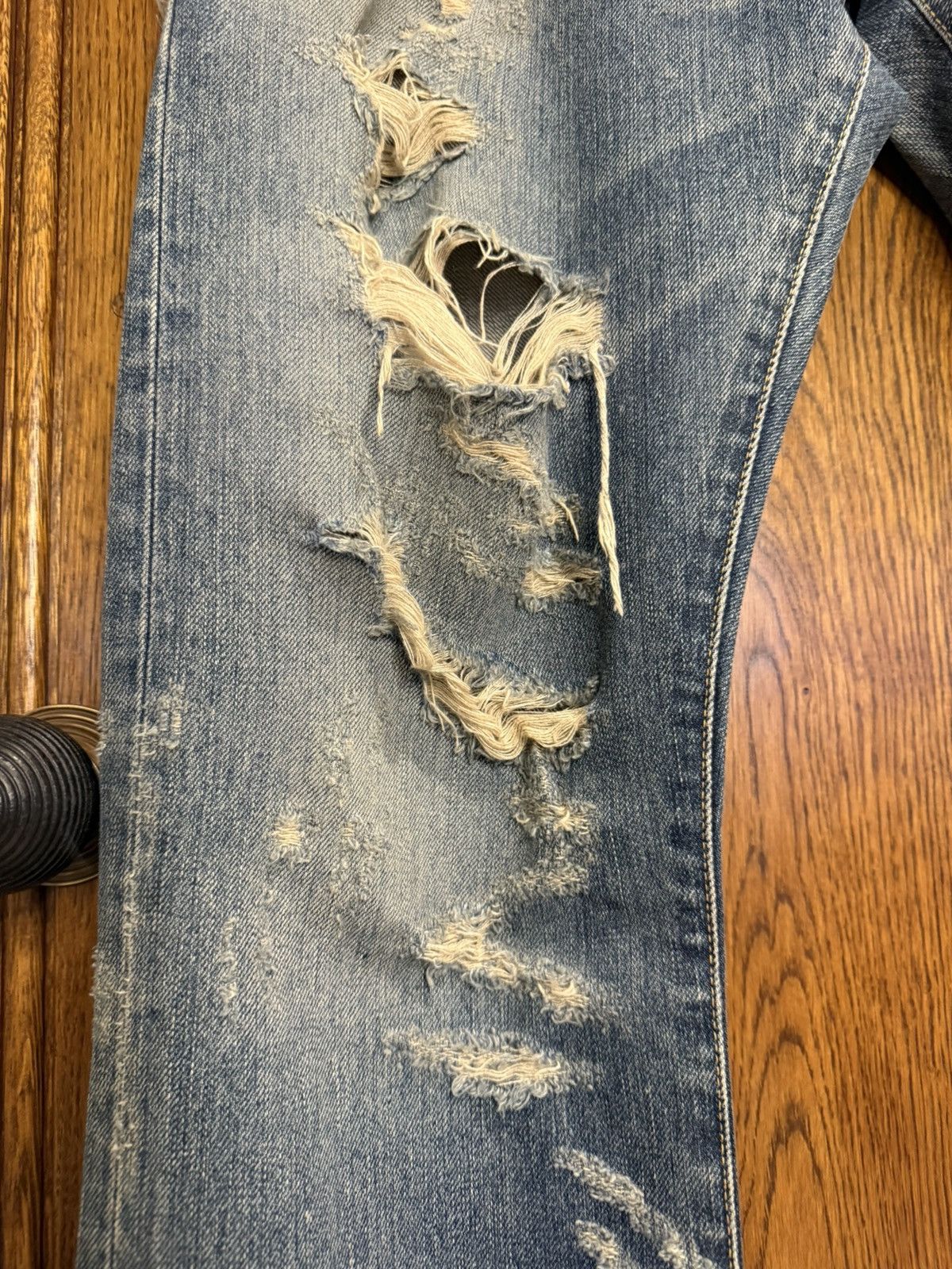 Saint Laurent Paris FW13 Holy Grail Saint Laurent crash Hedi jeans 36 skinny d02 Size US 36 / EU 52 - 15 Thumbnail