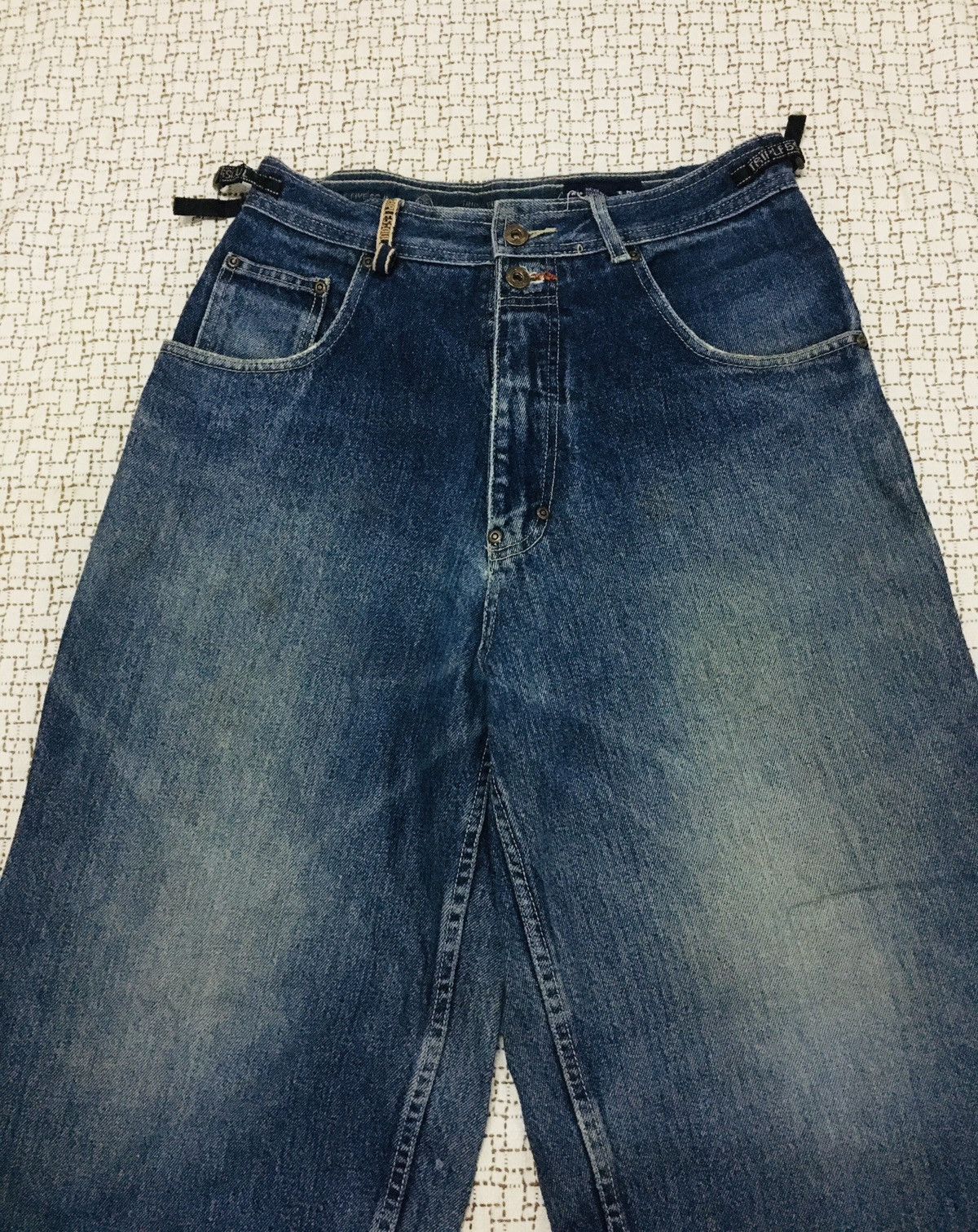 Fubu × JNCO × Triple 5 Soul A06 Triple 5 Soul NYC Distressed Baggy Jeans Size US 31 - 5 Thumbnail