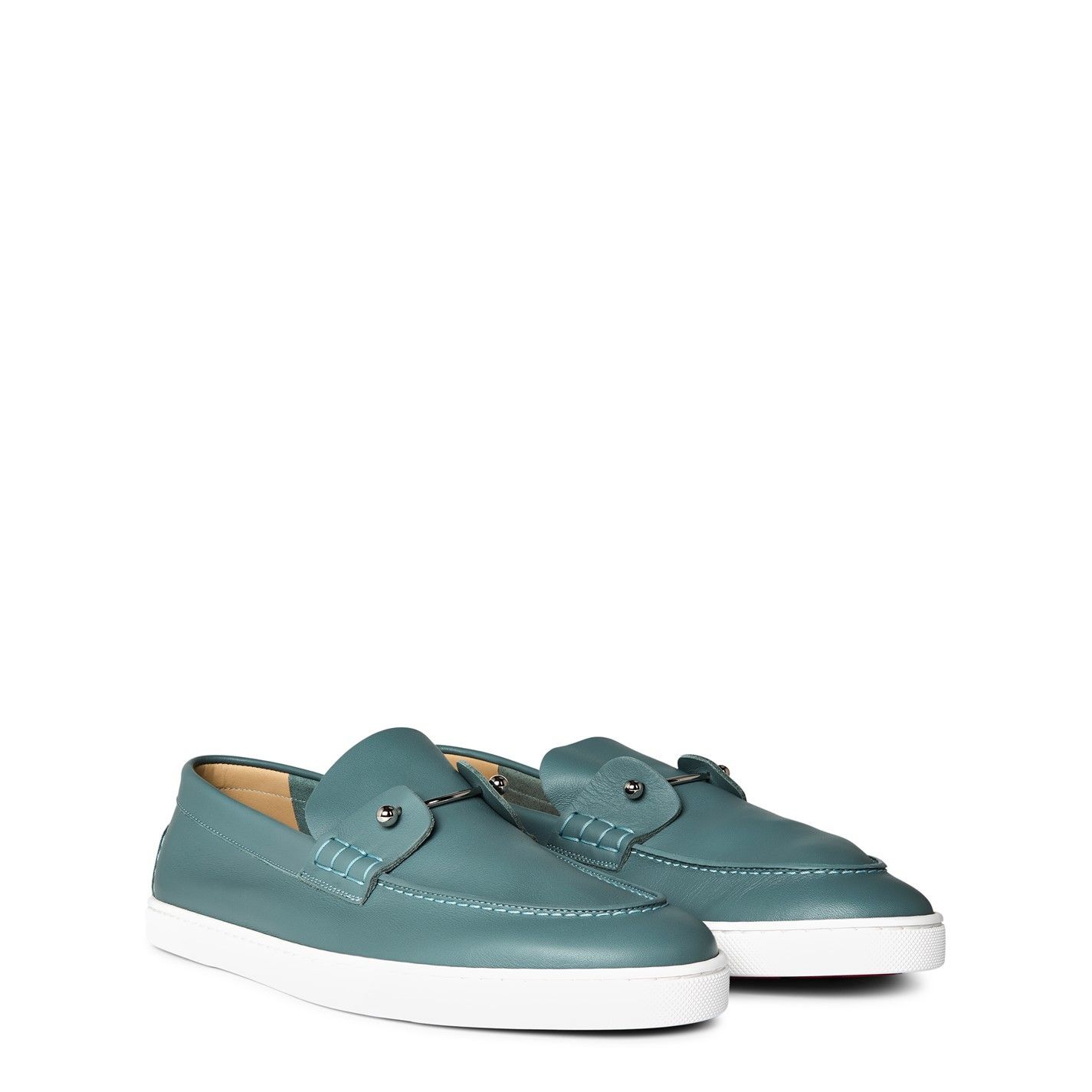 Christian Louboutin Men'S Chambliboat Calf Leather Loafers Size US 8 / EU 41 - 4 Thumbnail