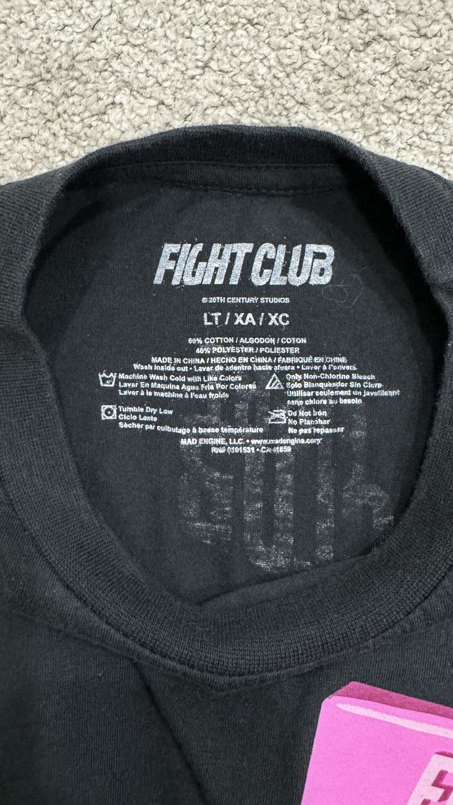 Mad Engine Final Drop‼️ Movie Fight Club Rules Promo Y2K Size US L / EU 52-54 / 3 - 8 Thumbnail