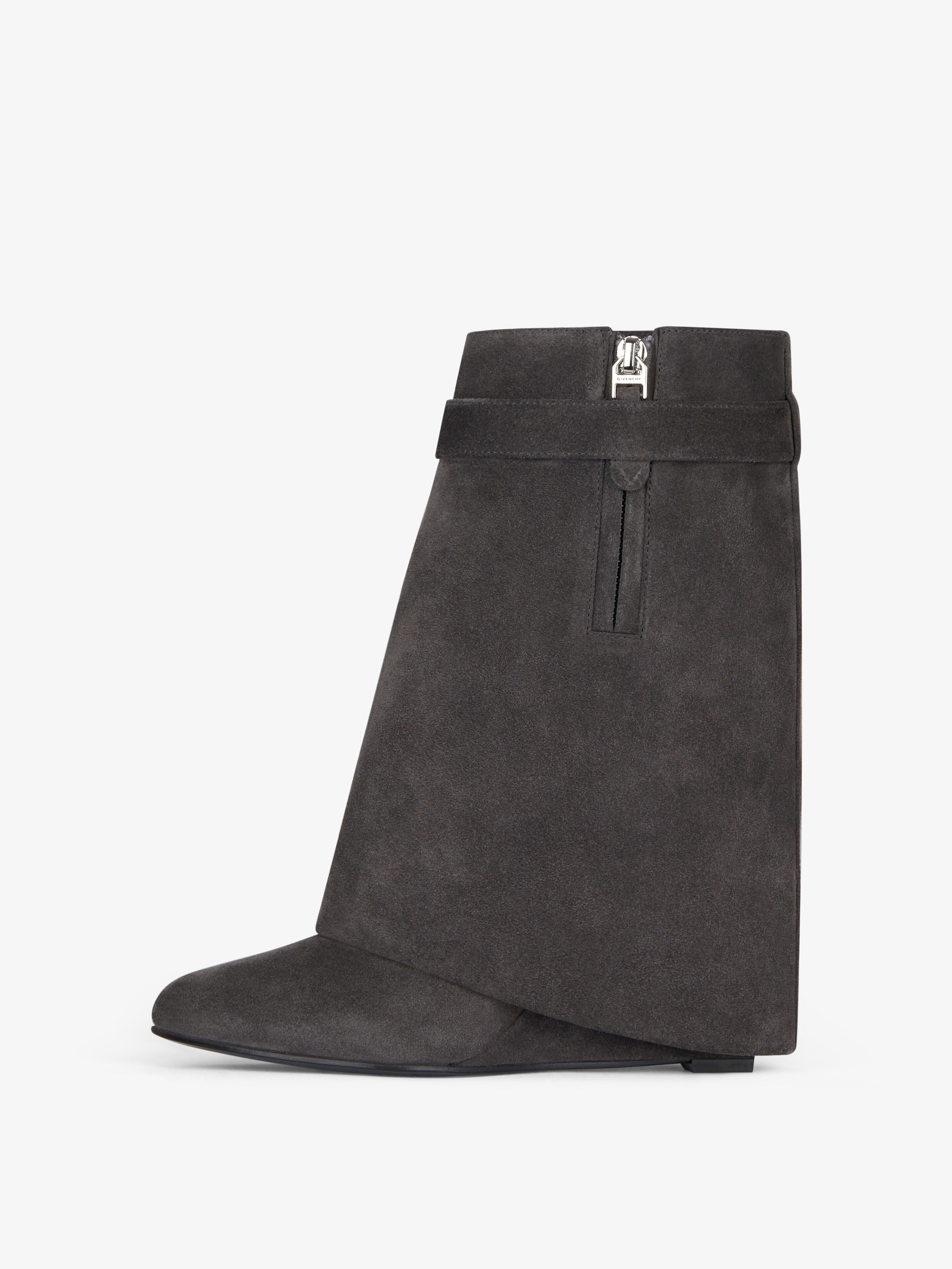 Givenchy o1srvl11e0525 Shark Lock Ankle Boots Biker 90mm Storm Grey Size US 12 / IT 42 - 4 Thumbnail