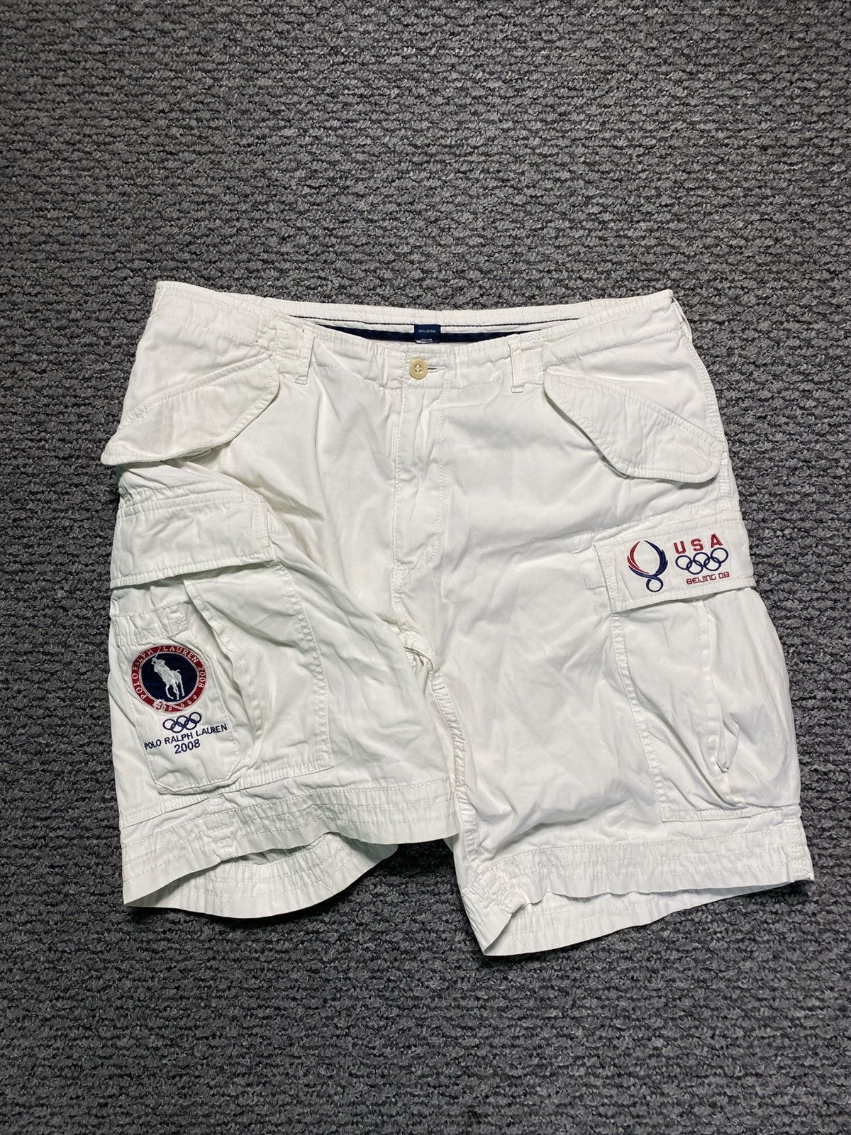 Polo Ralph Lauren Vintage Polo Ralph Lauren USA Olympic cargo shorts USA Size US 36 / EU 52 - 2 Thumbnail