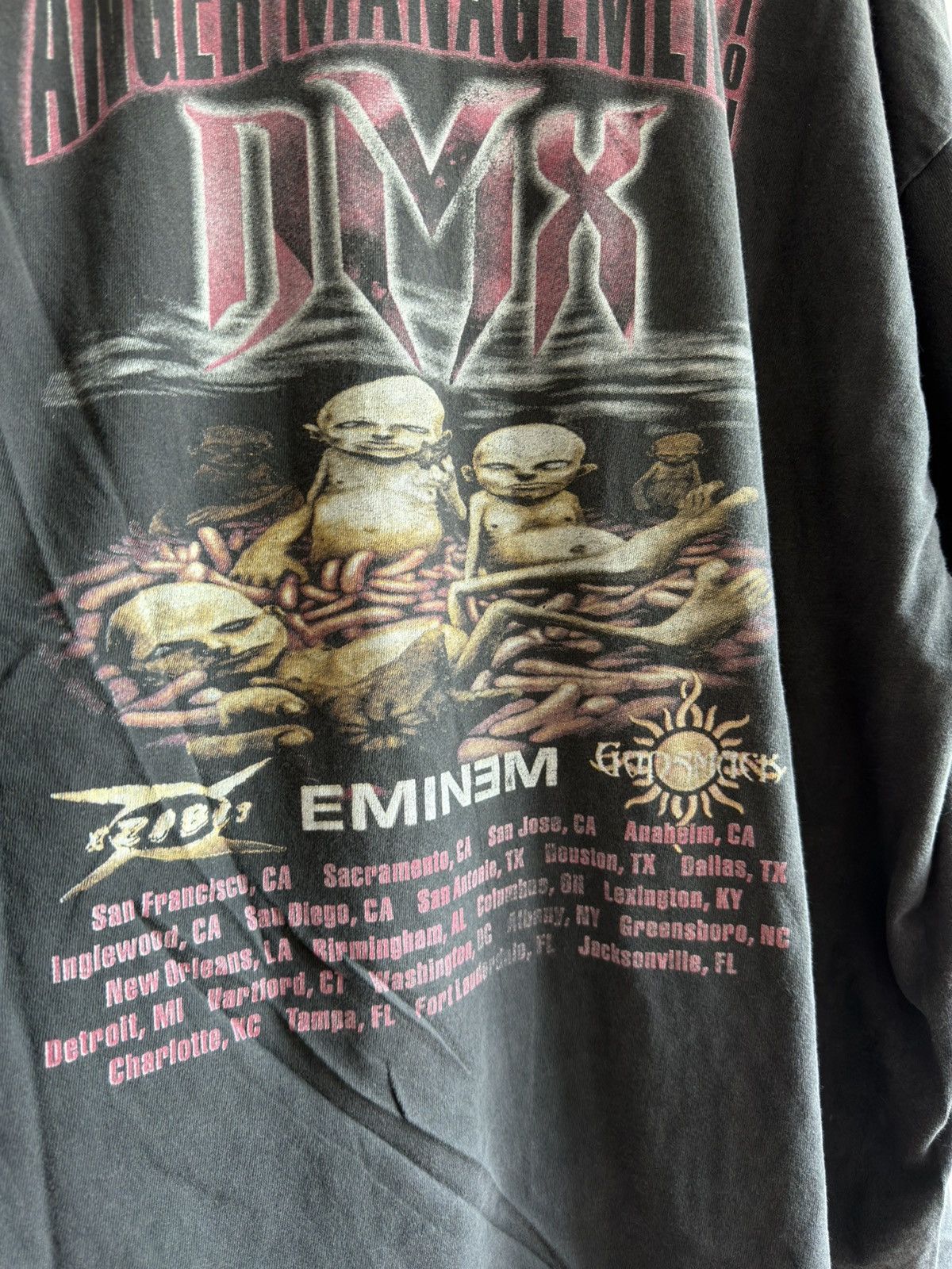 Band Tees *RARE*ANGER MANAGEMENT VINTAGE DMX EMINEM GODSMACK TOUR Size US XXL / EU 58 / 5 - 7 Thumbnail
