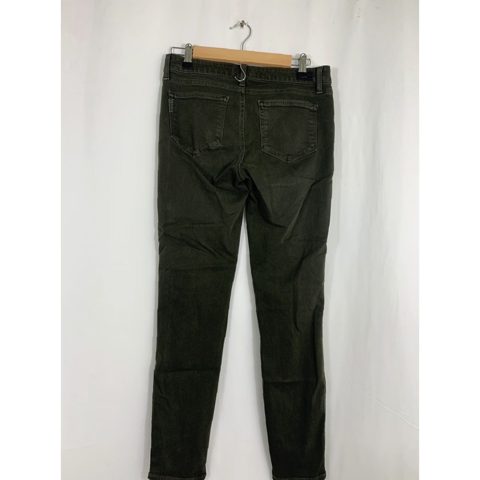 Paige Paige Verdugo Jeans Skin​ny Women's 28 Dark Green Stretch Inseam 28" Regular Rise Mid Button Zipper Jeans Size 28" / US 6 / IT 42 - 6 Thumbnail
