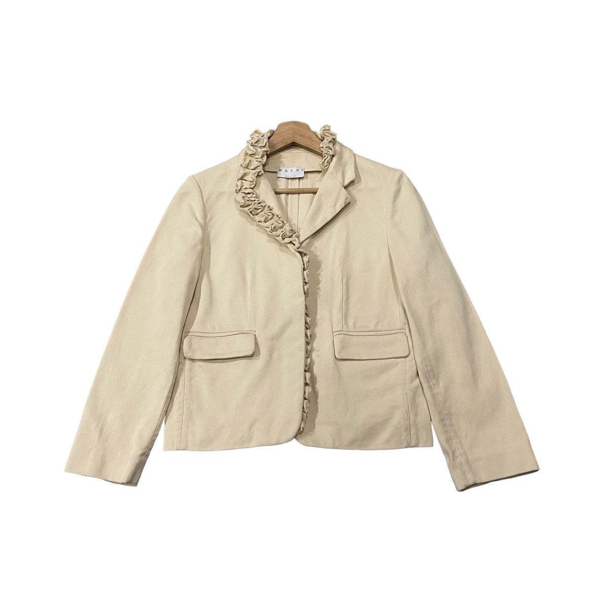 Marni Vintage Marni Made In Italy Cropped Light Jacket Size XS / US 0-2 / IT 36-38 - 1 Thumbnail