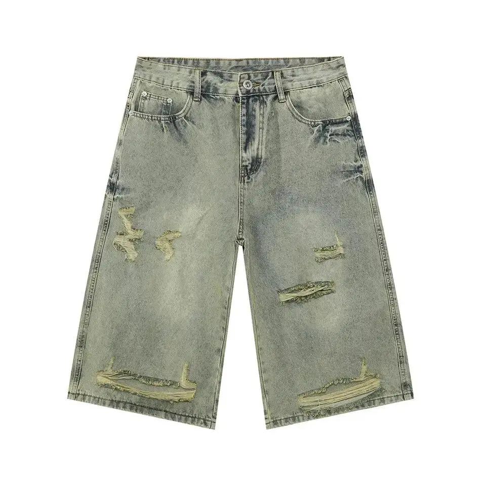 Japanese Brand Retro high street wide leg denim shorts Size US 32 / EU 48 - 5 Thumbnail