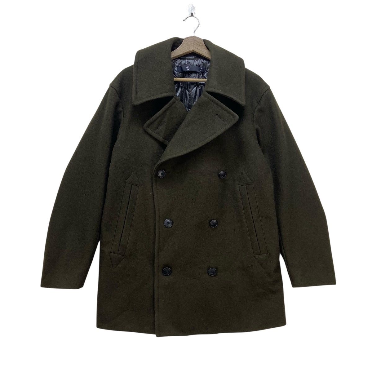 Jil Sander X Uniqlo Double Breasted Heavy Wool Coat