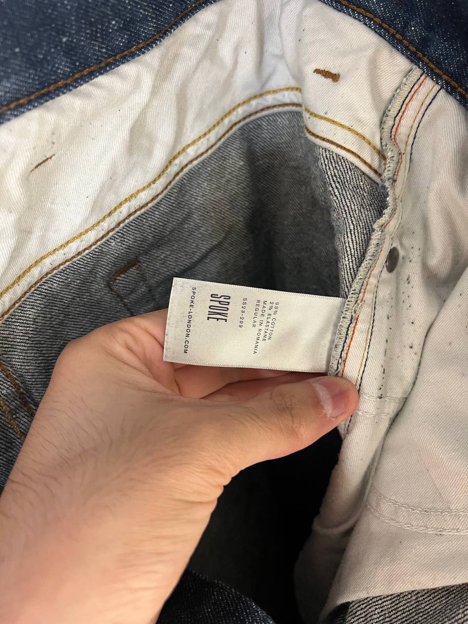 Japanese Brand VINTAGE SPOKE DENIM SELVEDGE JEANS DESIGNER CASUAL Y2K JAPAN Size US 35 - 12 Thumbnail