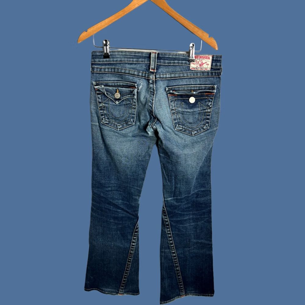 True Religion True Religion Bridget Low Rise Flare Jeans Women’s 29 Blue Denim 5-Pocket Bridget 7641 World Tour Size 29" - 1 Thumbnail
