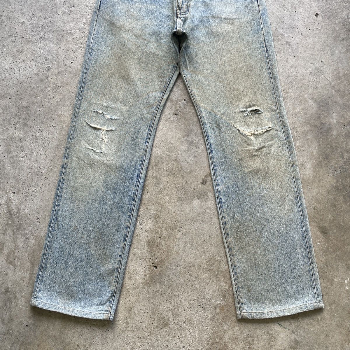 Jean Vintage Wrangler RUSTY Jeans Distressed Faded Denim Pants Size US 29 - 4 Thumbnail